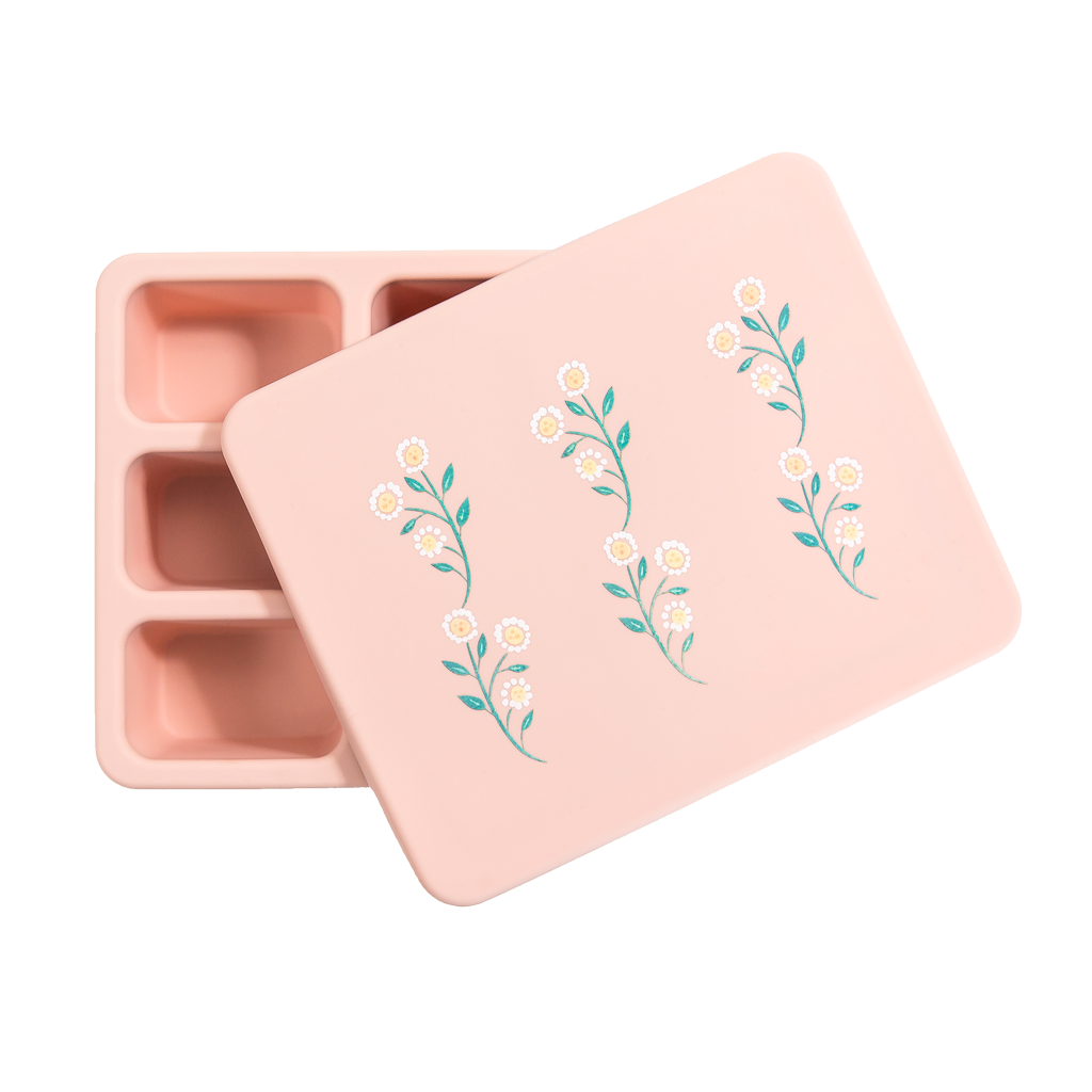 Silicone Bento Box Wildflower Ripe Peach