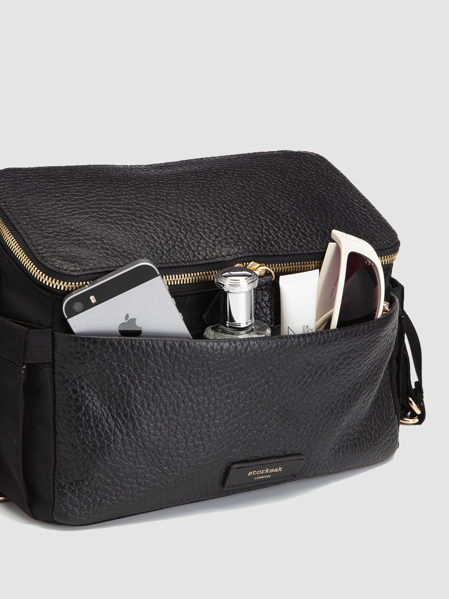 Storksak Alyssa Stroller Bag Black & Gold Stroller Bags