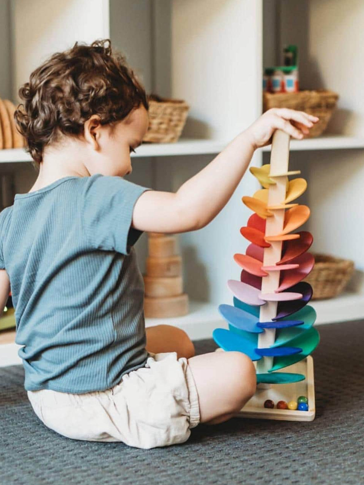 Magic Wood Wooden Musical Marble Tree Math Toy