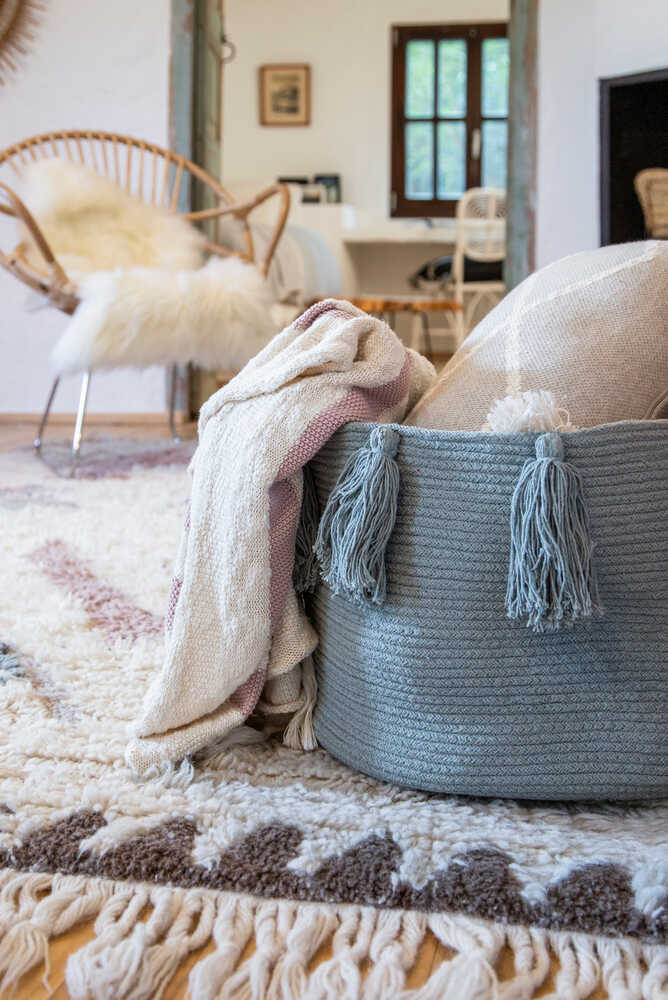 Basket Tassels Soft Blue - Tassels