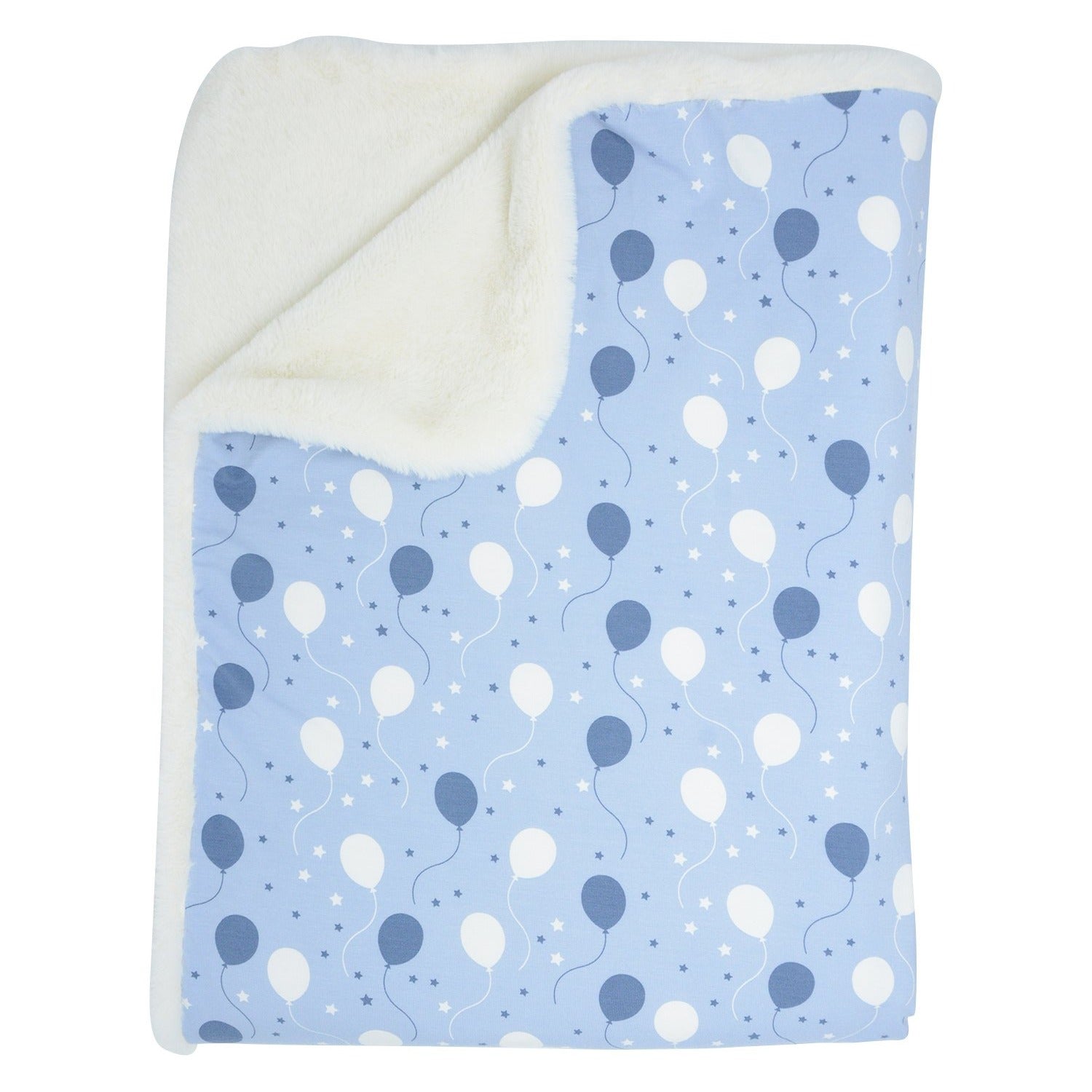 Big Kid Fur Blanket - 60 X 40 - Blue Balloons