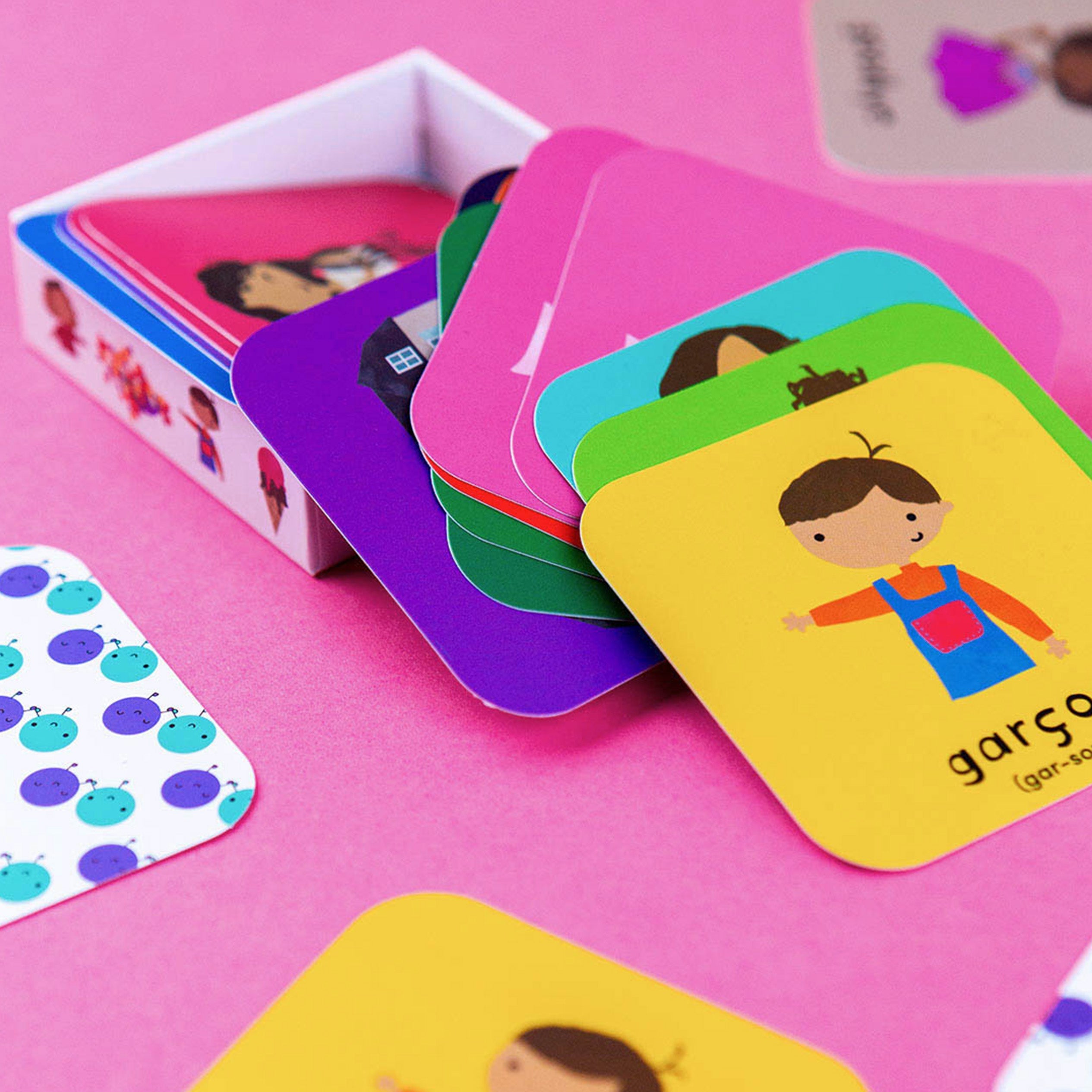 Worldwide Buddies Minilingo, English/French Flashcards Flashcards