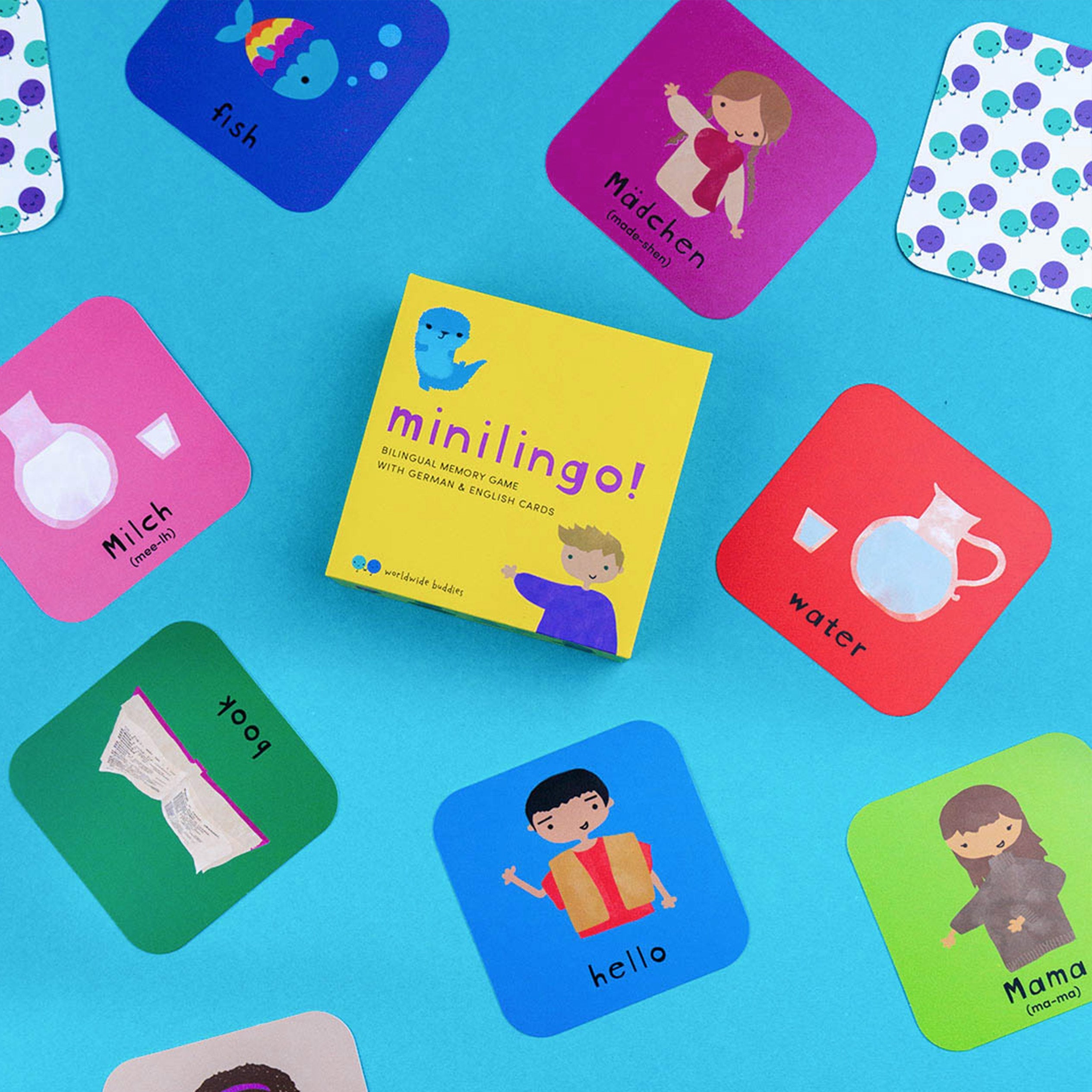 Worldwide Buddies Minilingo, English/German Flashcards Flashcards