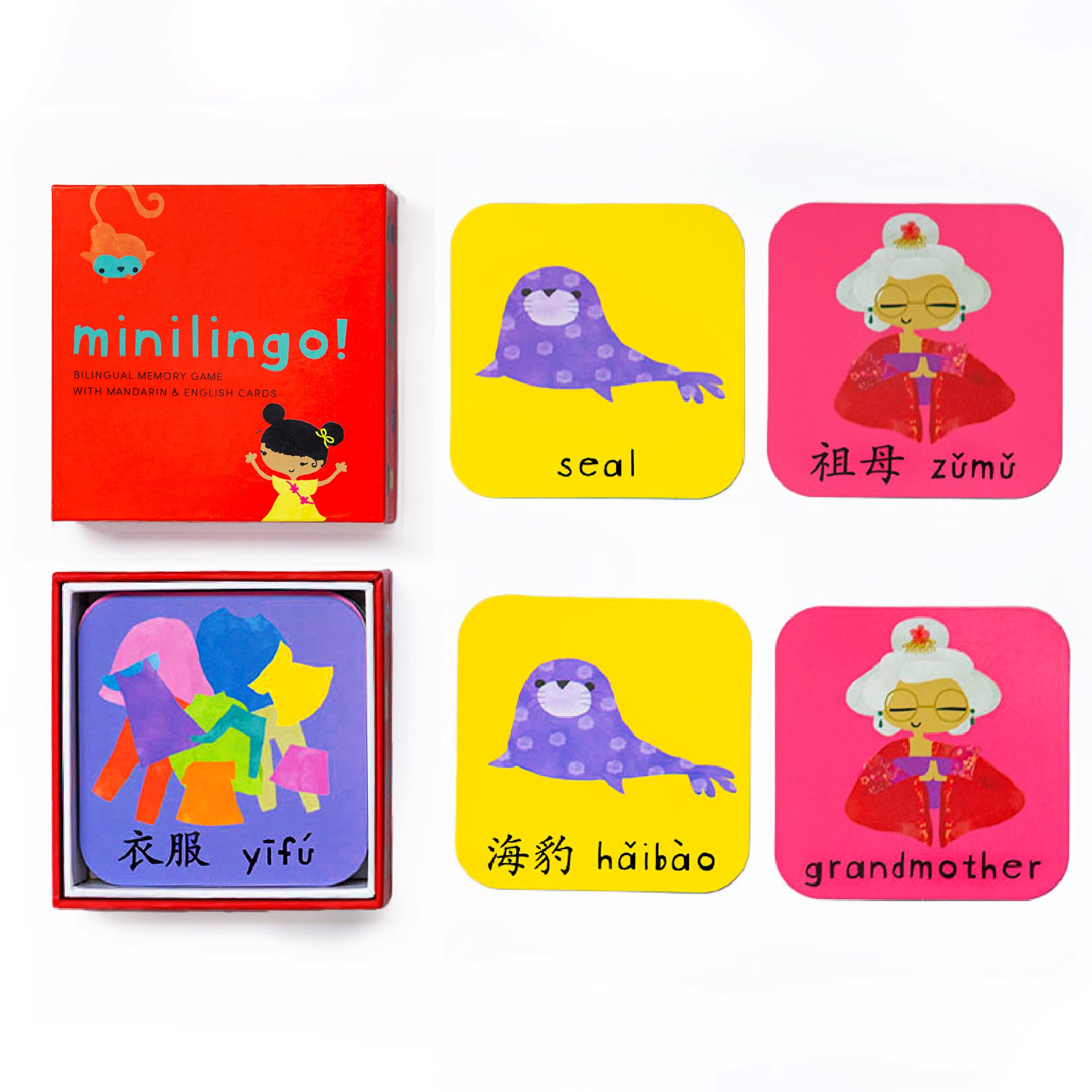Worldwide Buddies Minilingo, English/Mandarin Flashcards Flashcards