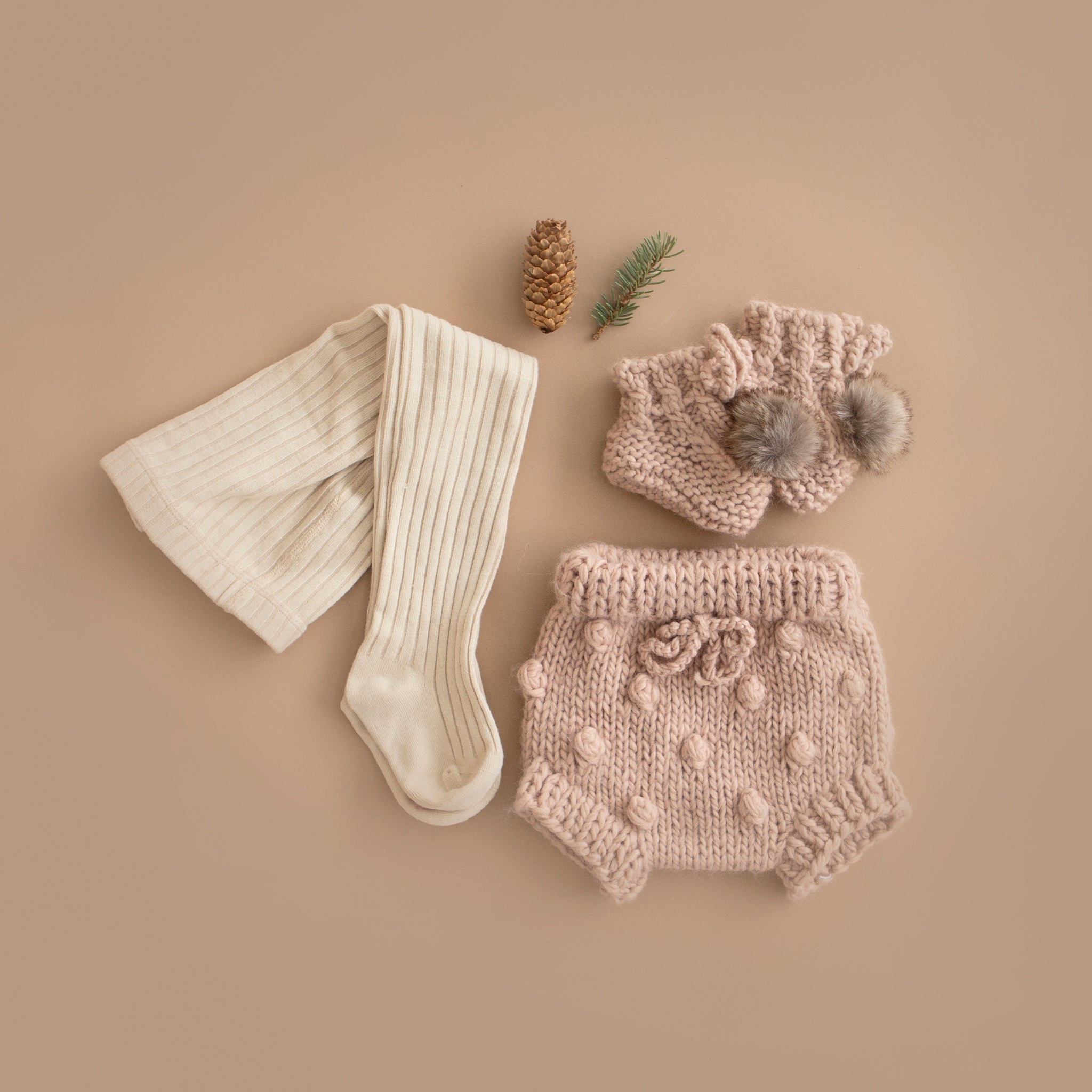 The Blueberry Hill Cotton Tights, Oat