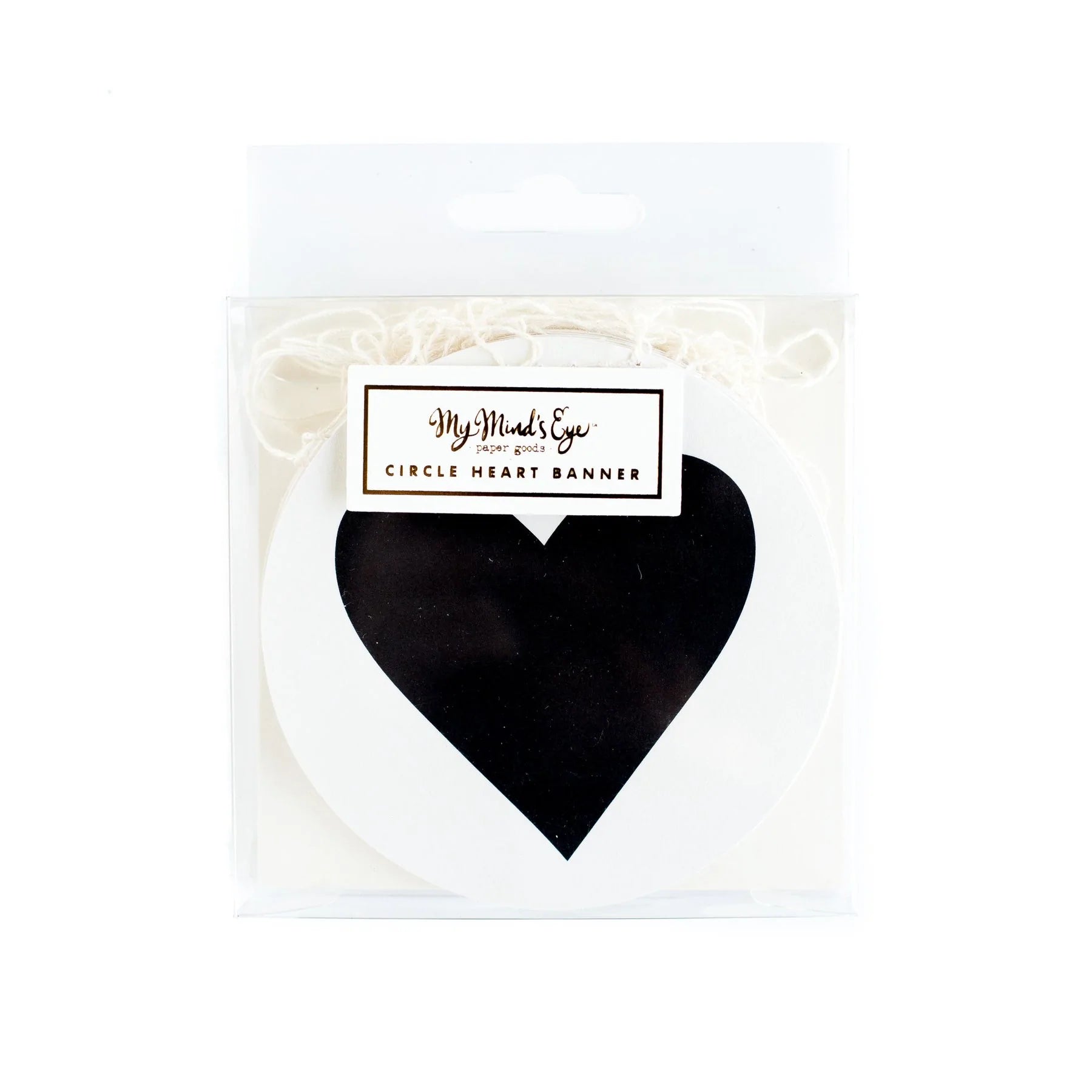 Black And White Heart Garland