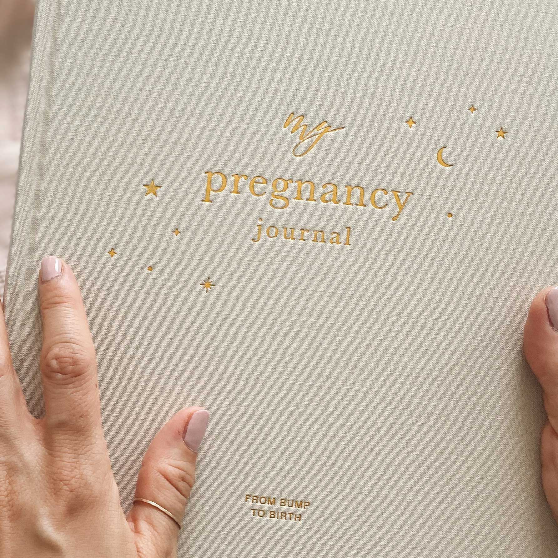 Blush and Gold My Pregnancy Journal - Pearl with Gilded Edges Memory Book