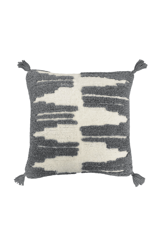 Throw Pillow Zagros Charcoal Natural