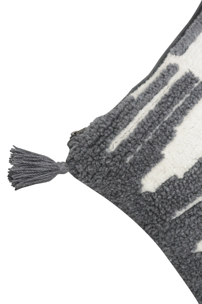 Throw Pillow Zagros Charcoal Natural