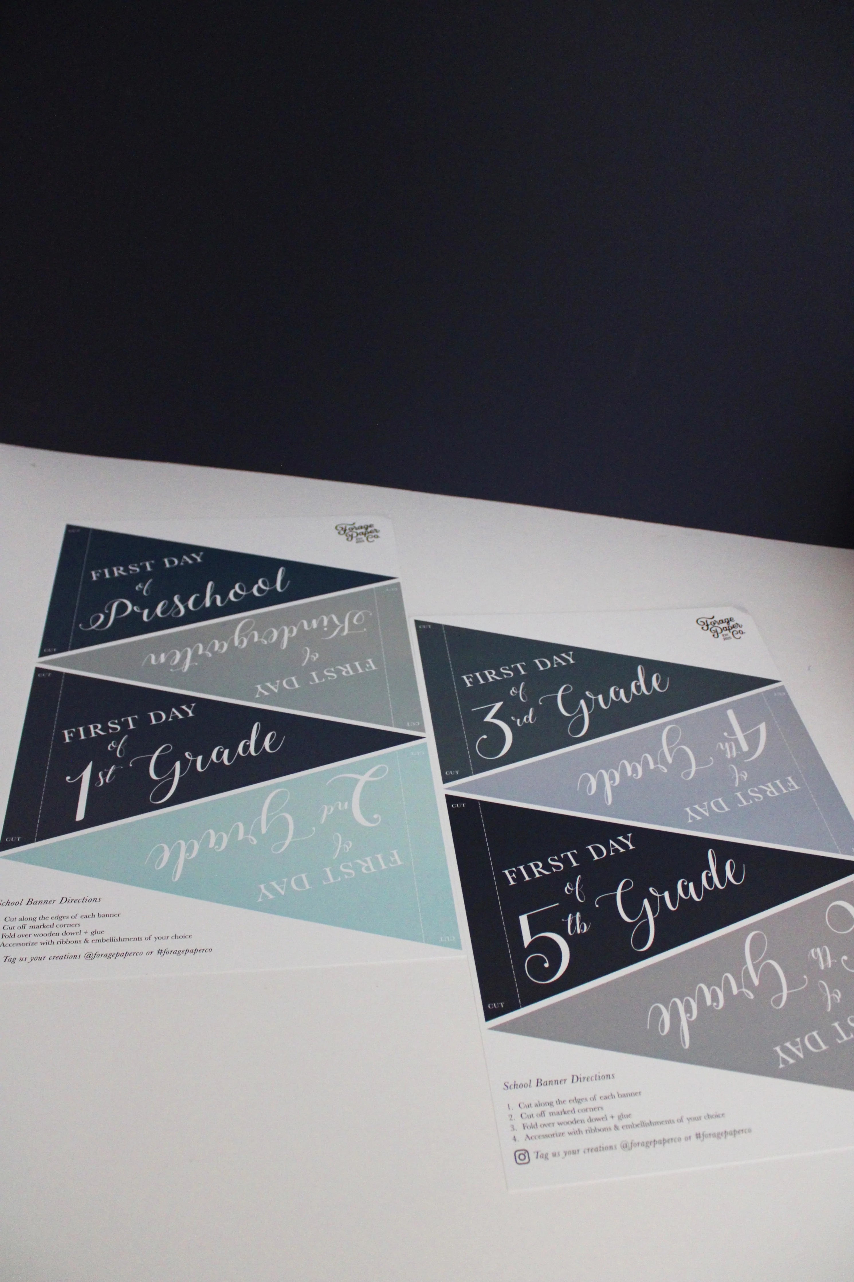 Oxford Blue School Pennant Flags