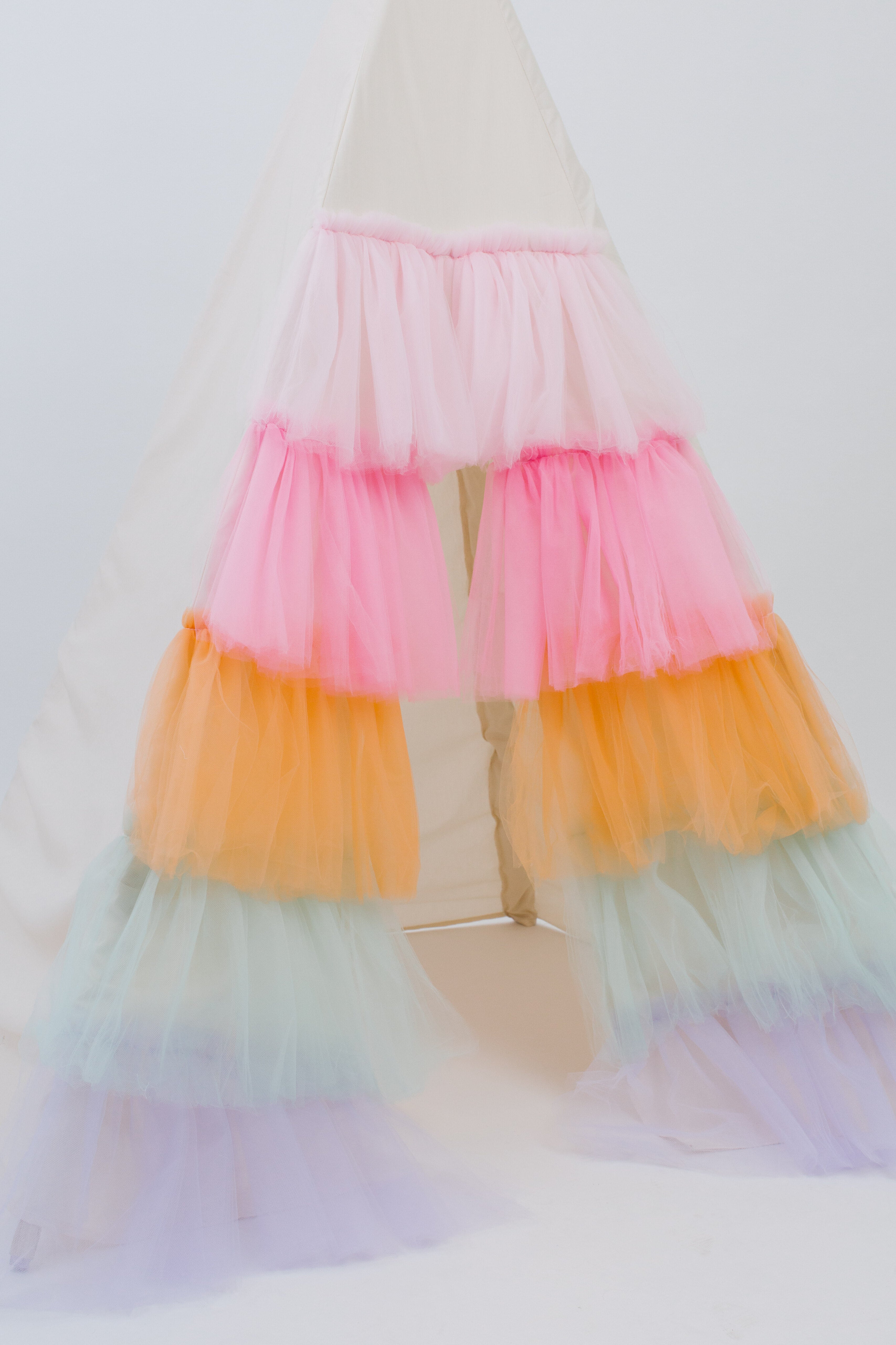 The Rainbow Tulle Play Tent