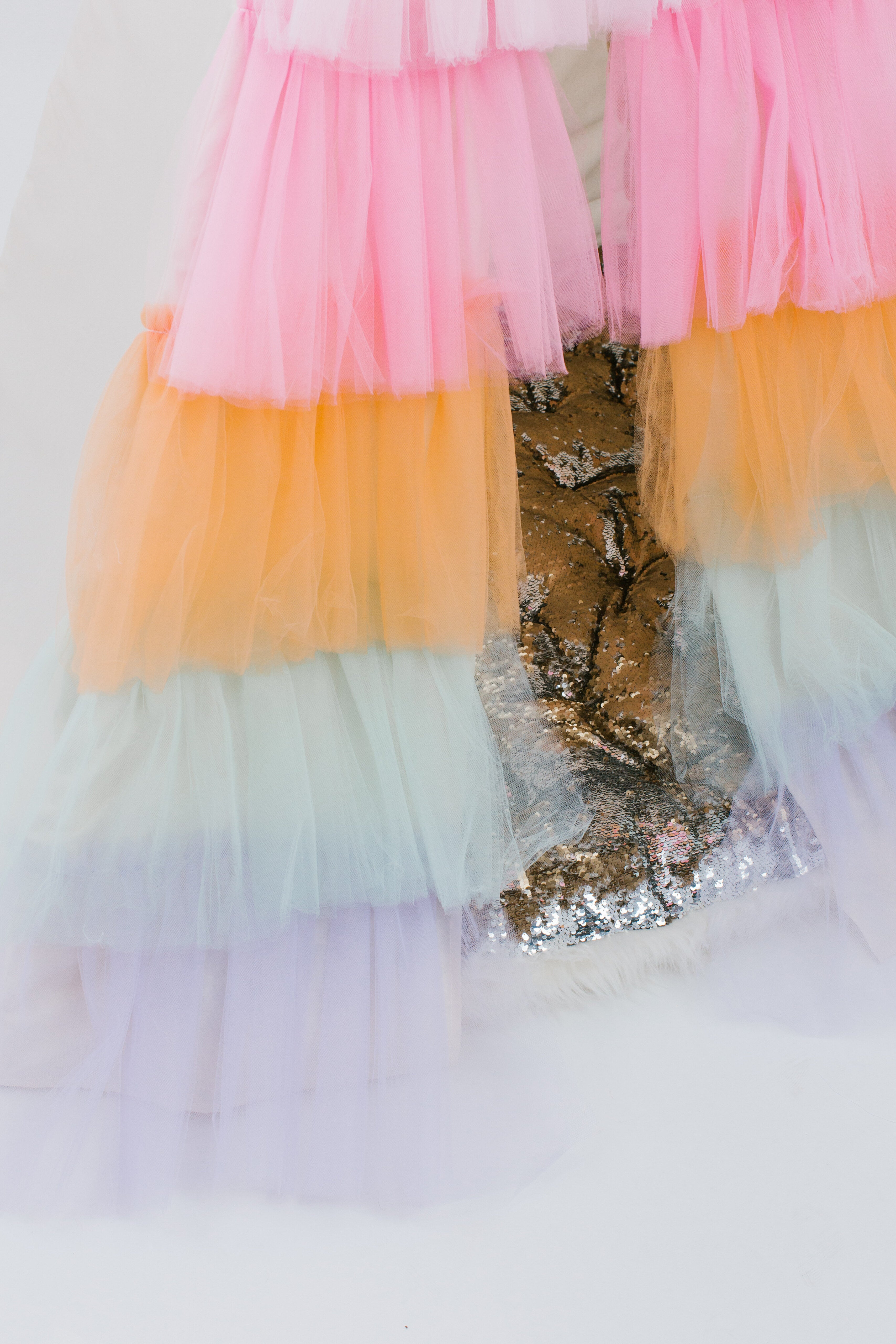 The Rainbow Tulle Play Tent