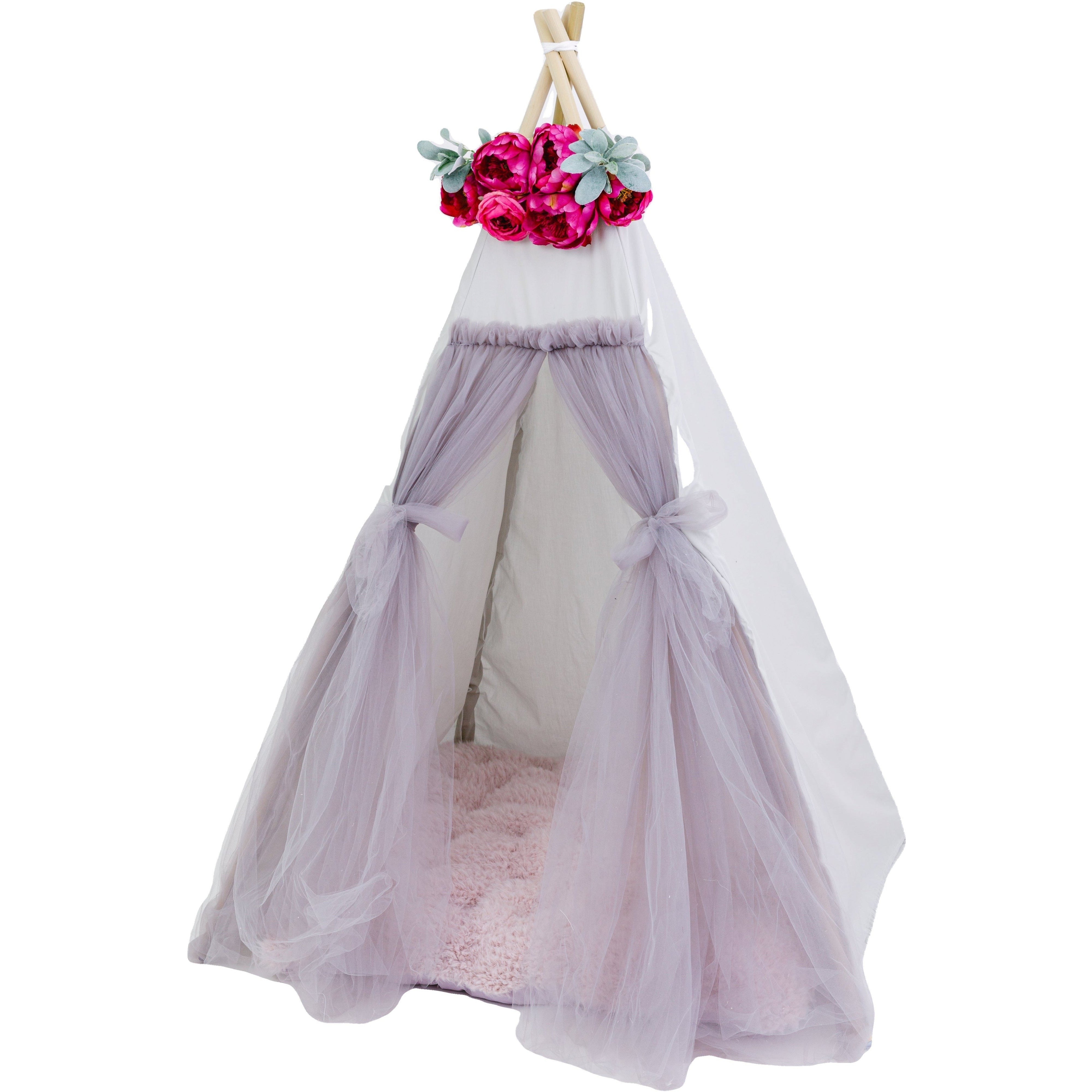 The Gray Tulle Play Tent