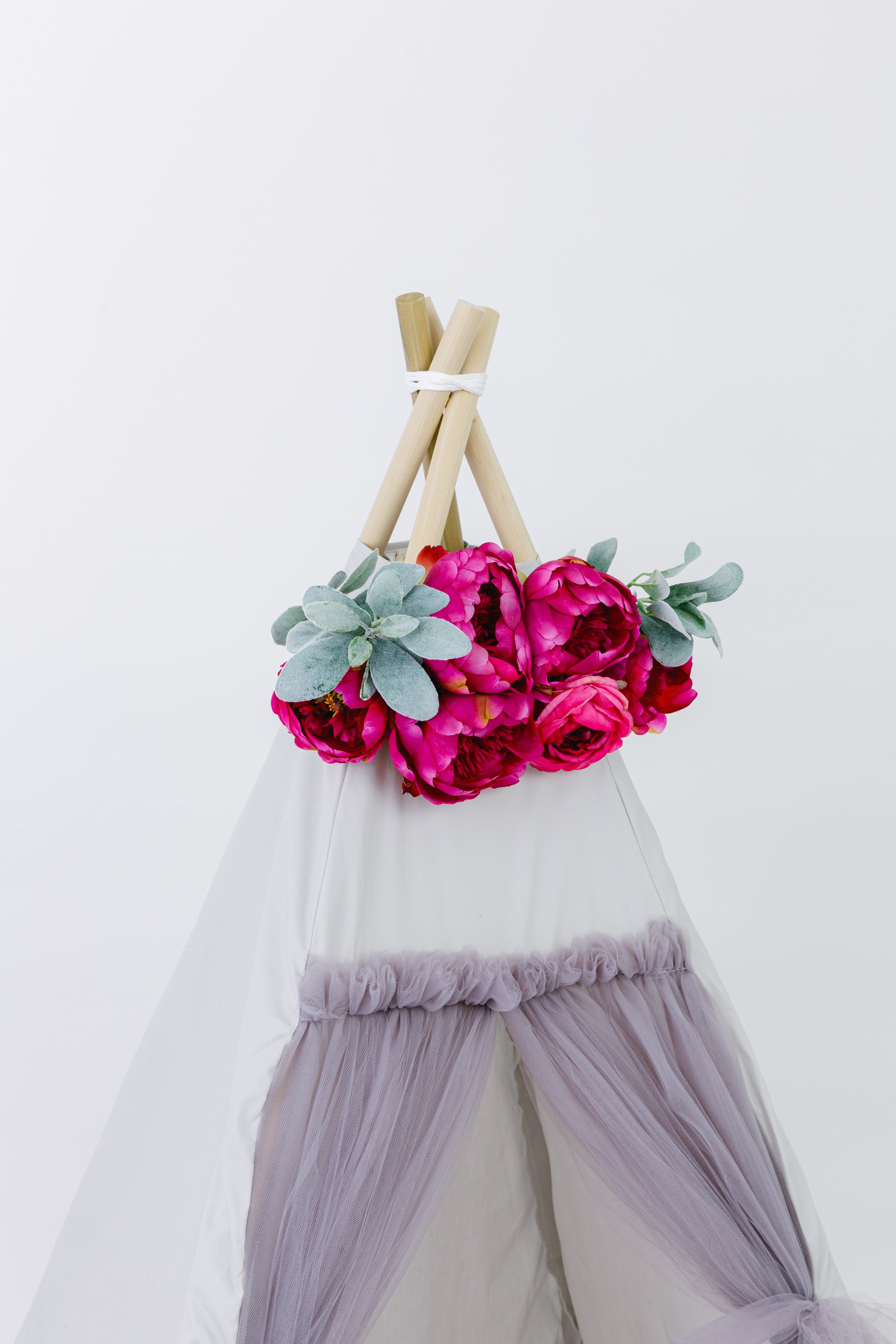 The Gray Tulle Play Tent