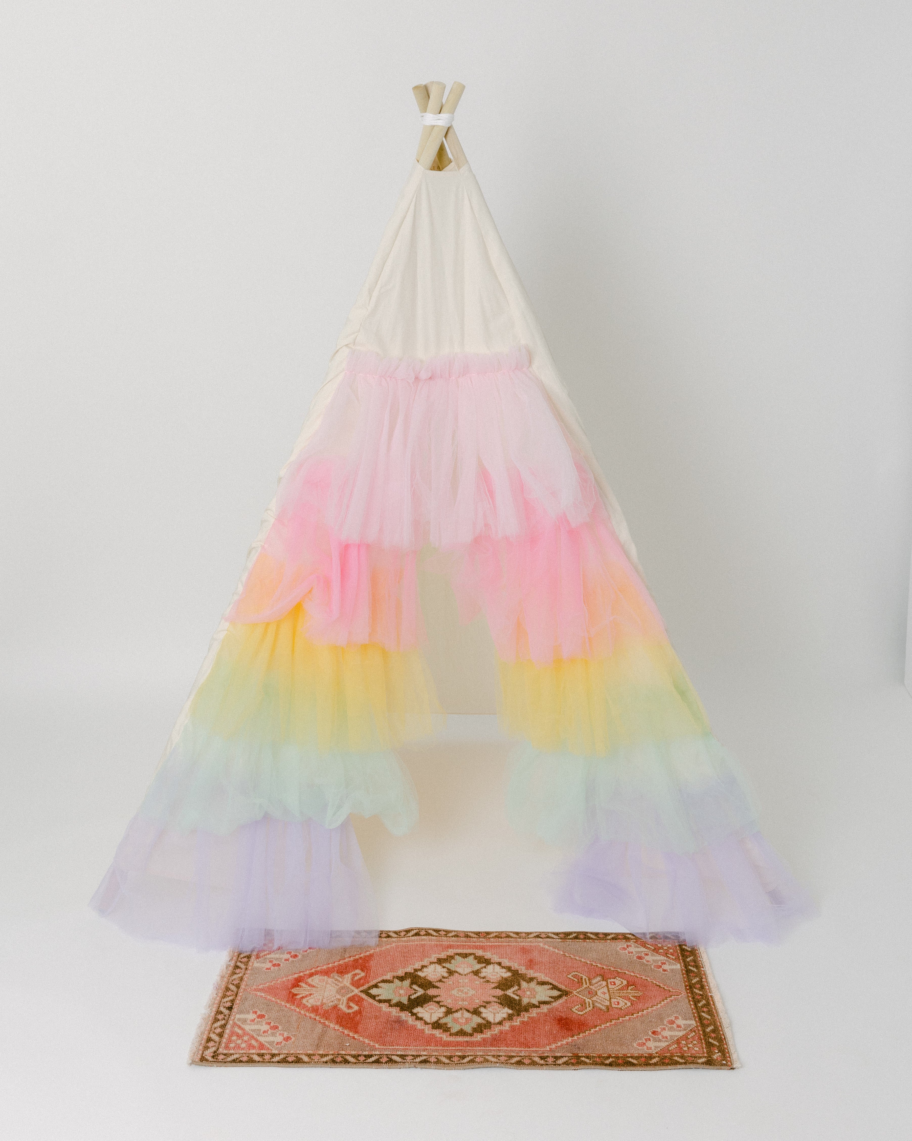 The Rainbow Tulle Play Tent