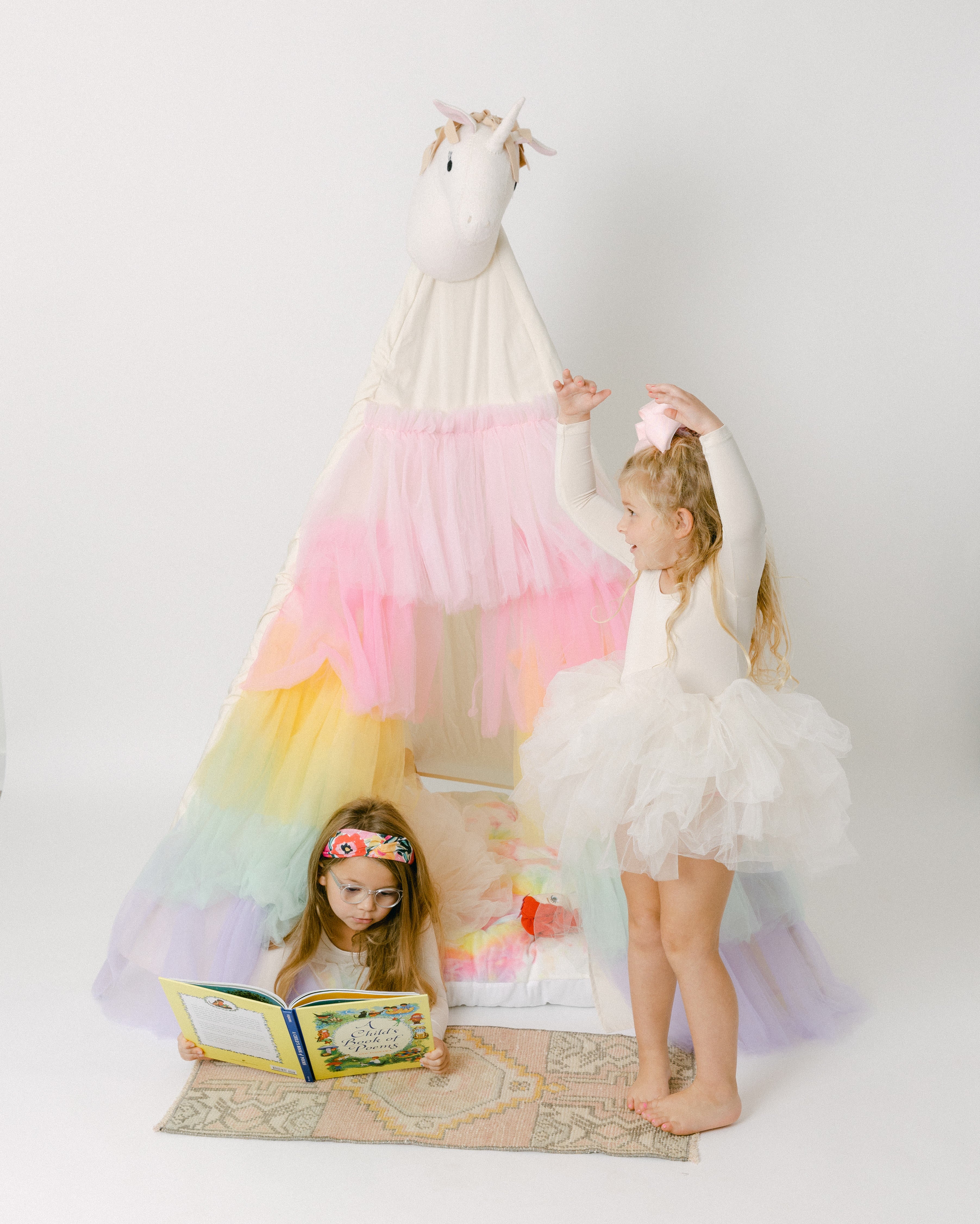 The Rainbow Tulle Play Tent