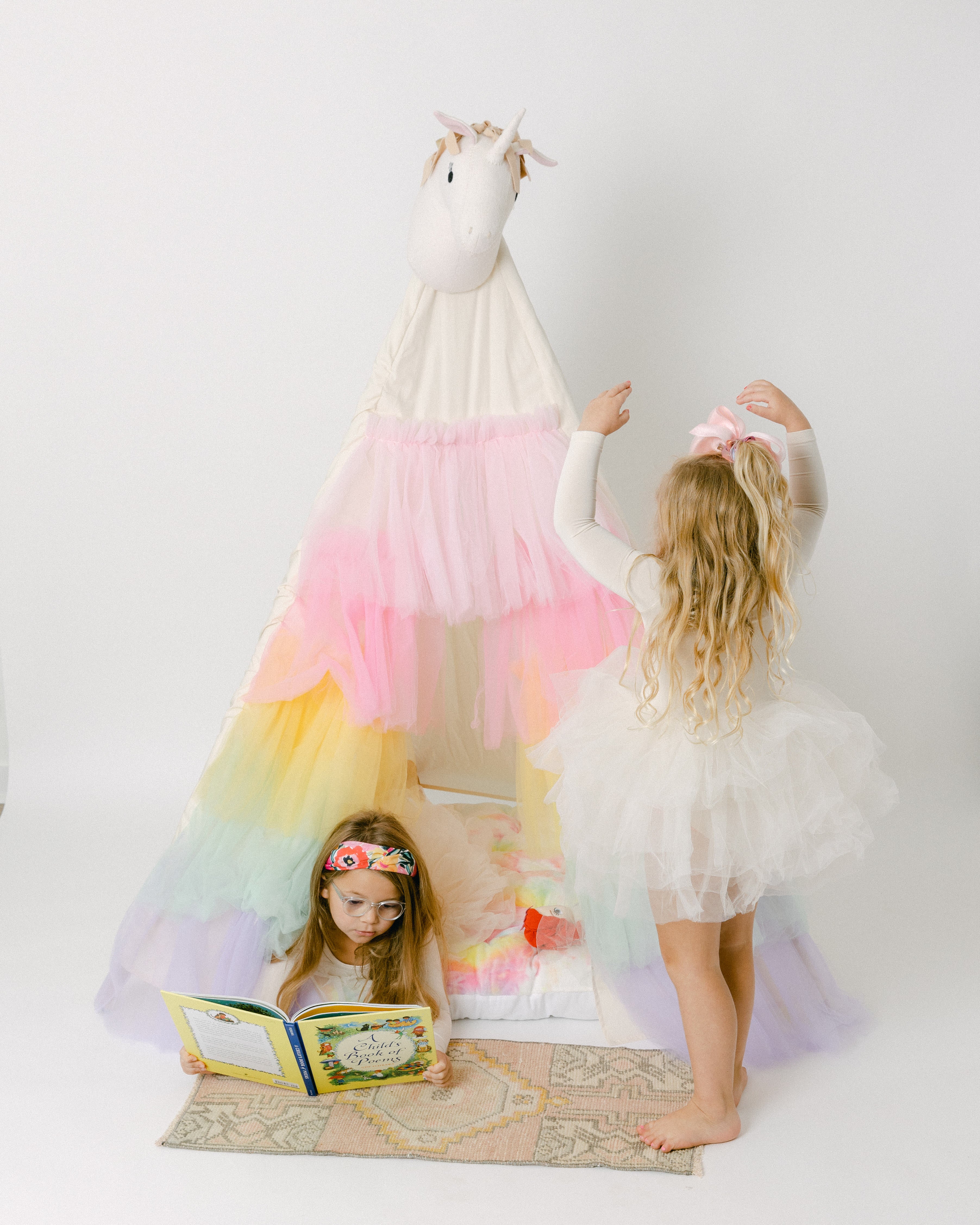 The Rainbow Tulle Play Tent