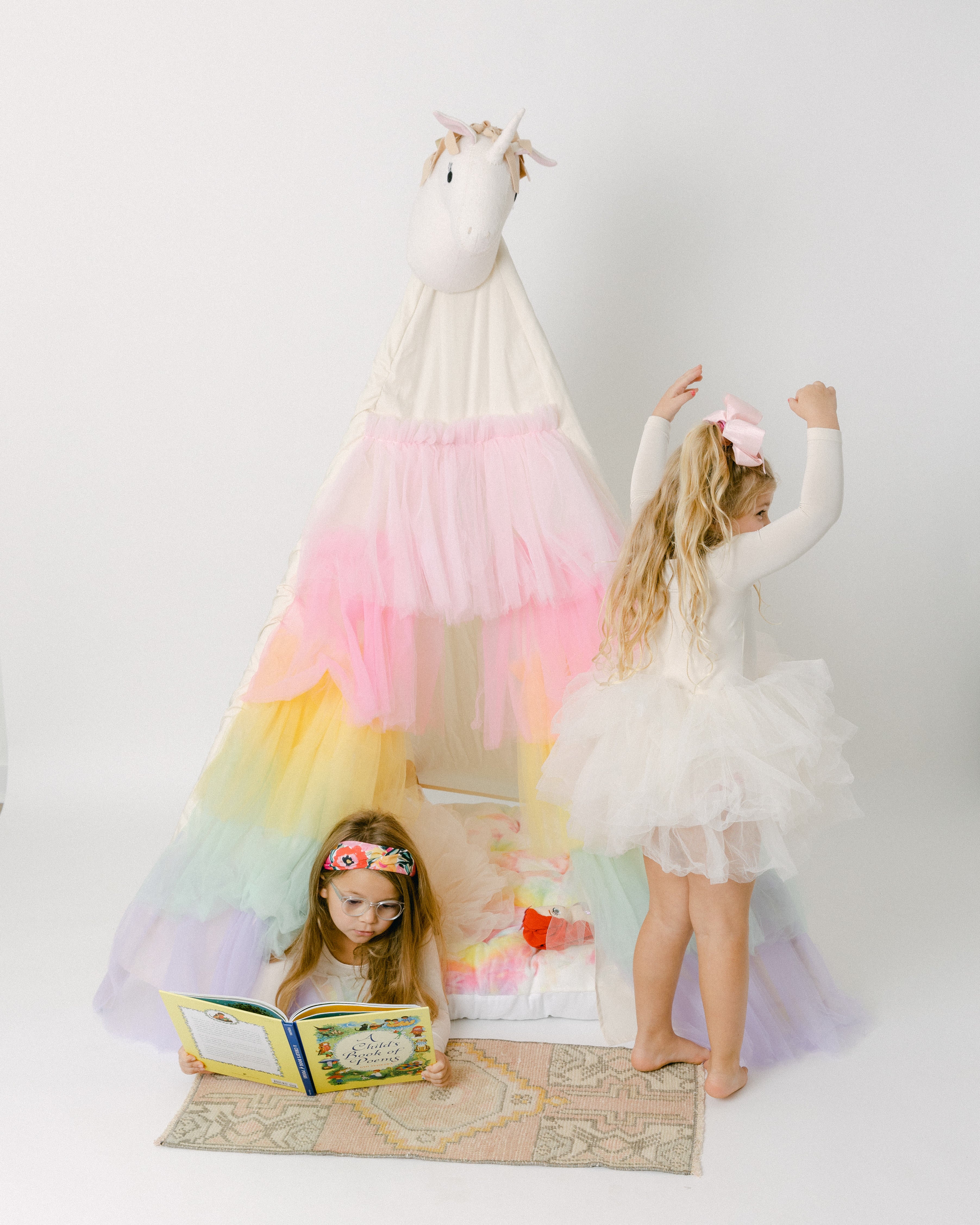 The Rainbow Tulle Play Tent