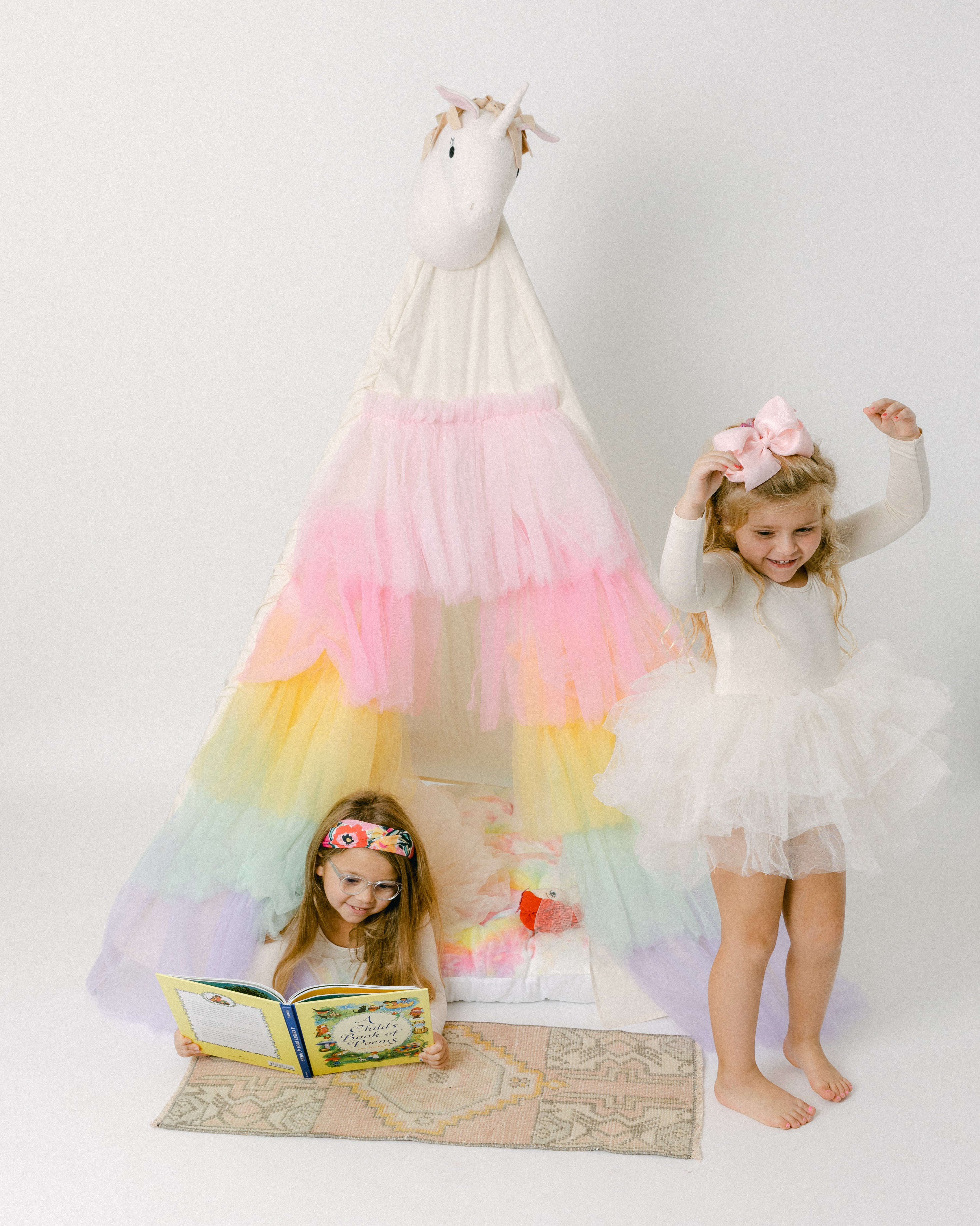 The Rainbow Tulle Play Tent
