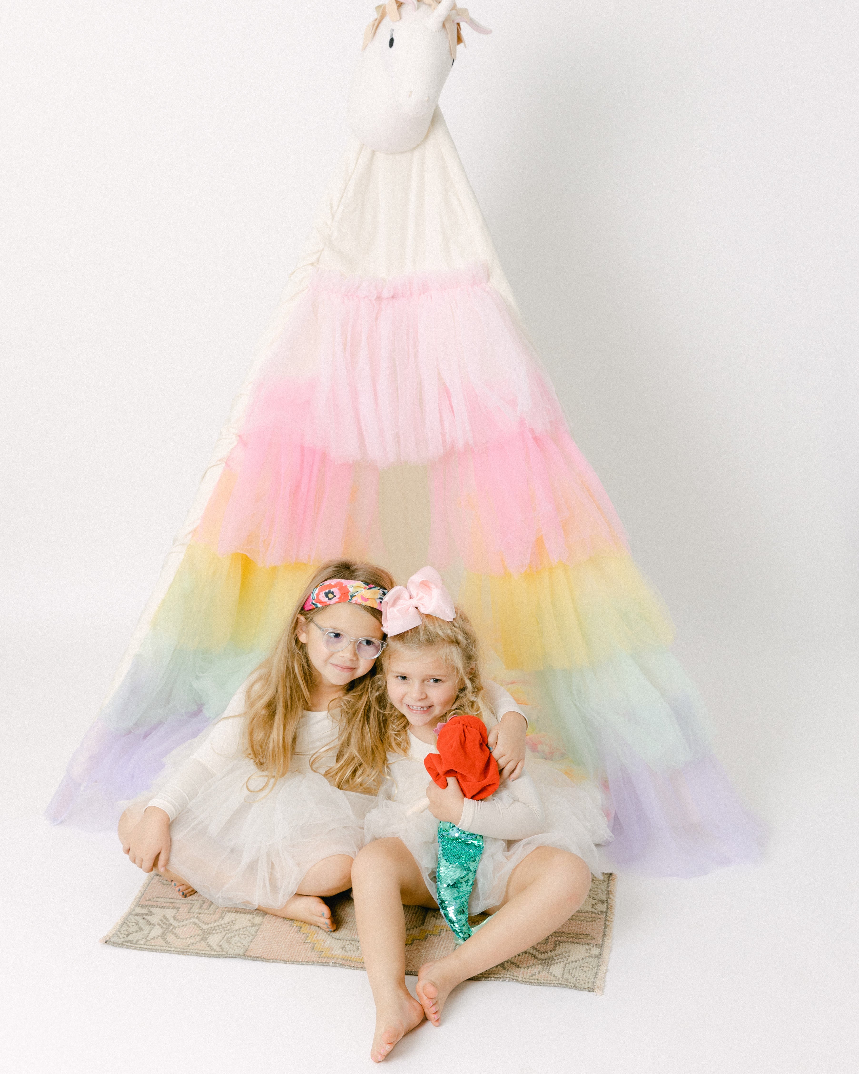 The Rainbow Tulle Play Tent