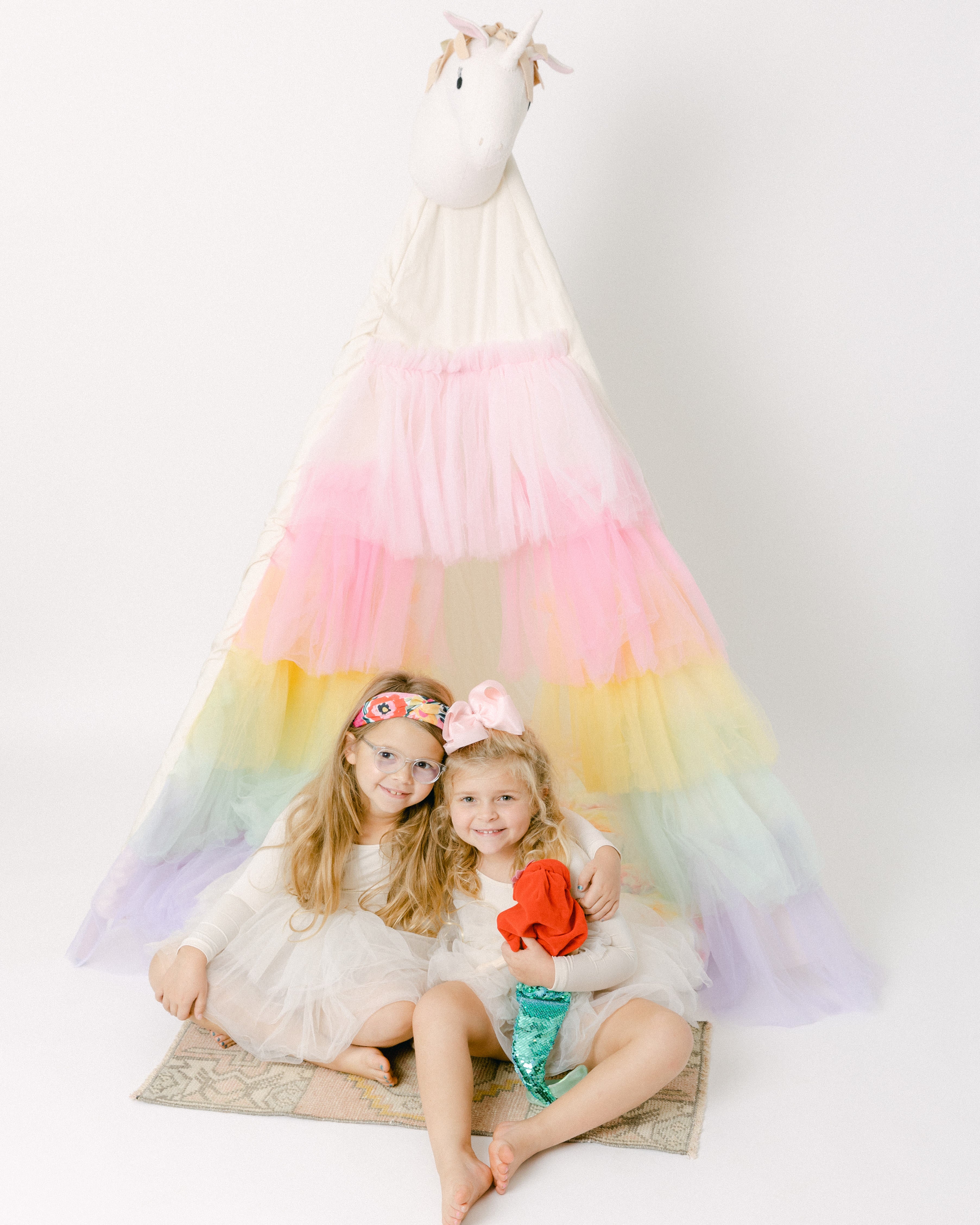 The Rainbow Tulle Play Tent