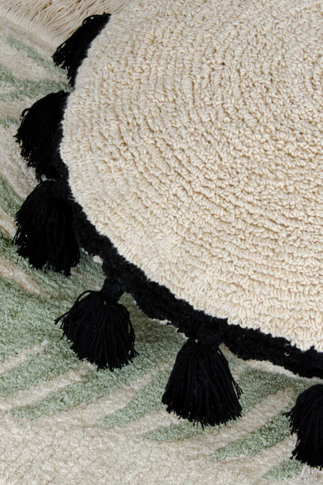 Floor Cushion Circle Black - Circle