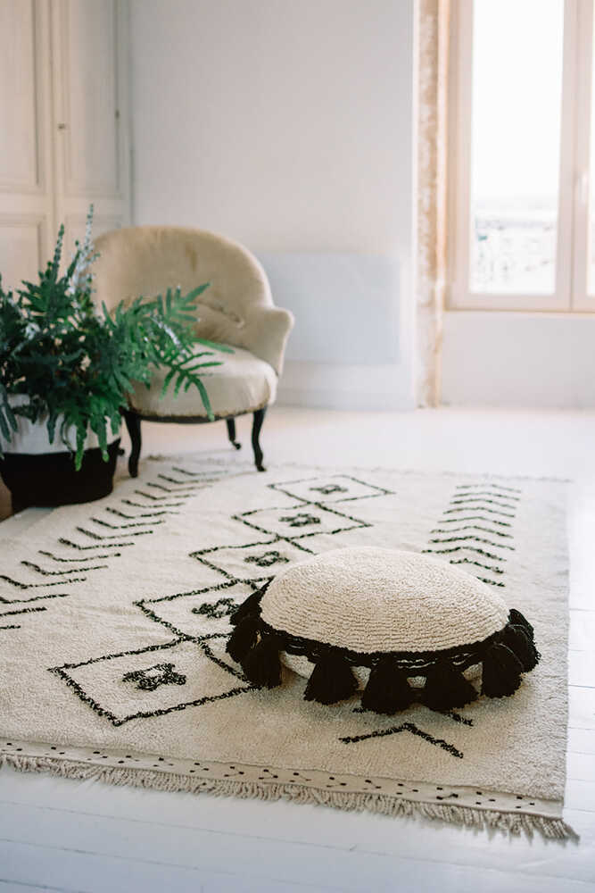 Floor Cushion Circle Black - Circle