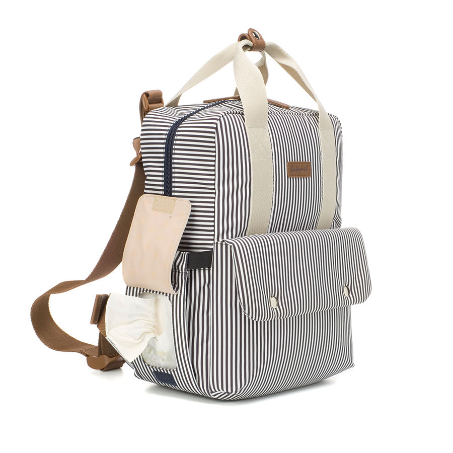 Georgi Eco Convertible Backpack Navy Stripe