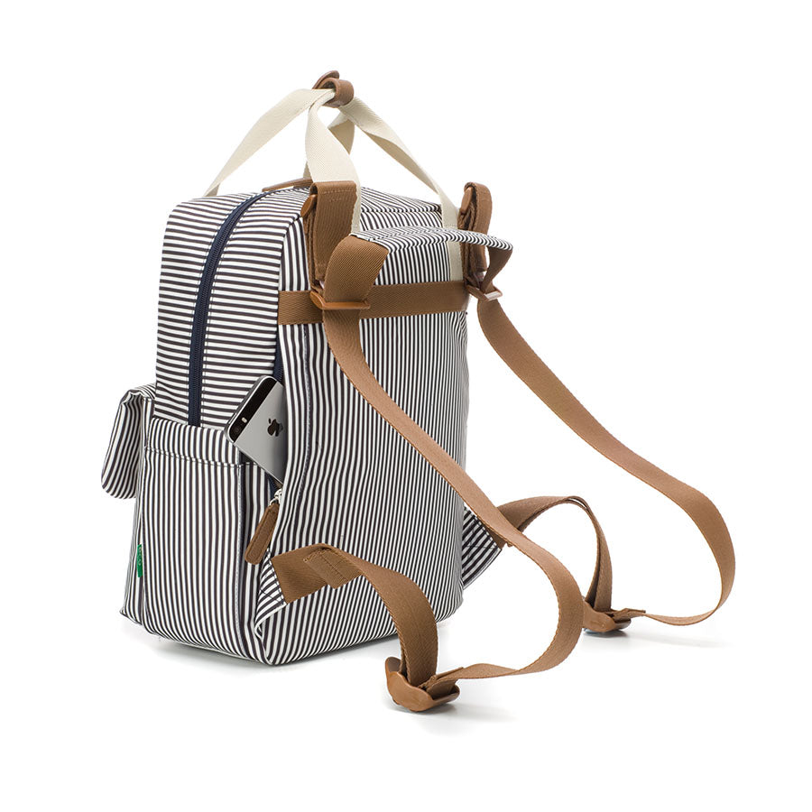Georgi Eco Convertible Backpack Navy Stripe