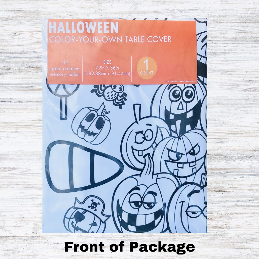 Creative Crayons Workshop Halloween Coloring Table Cover by Creative Crayons Workshop