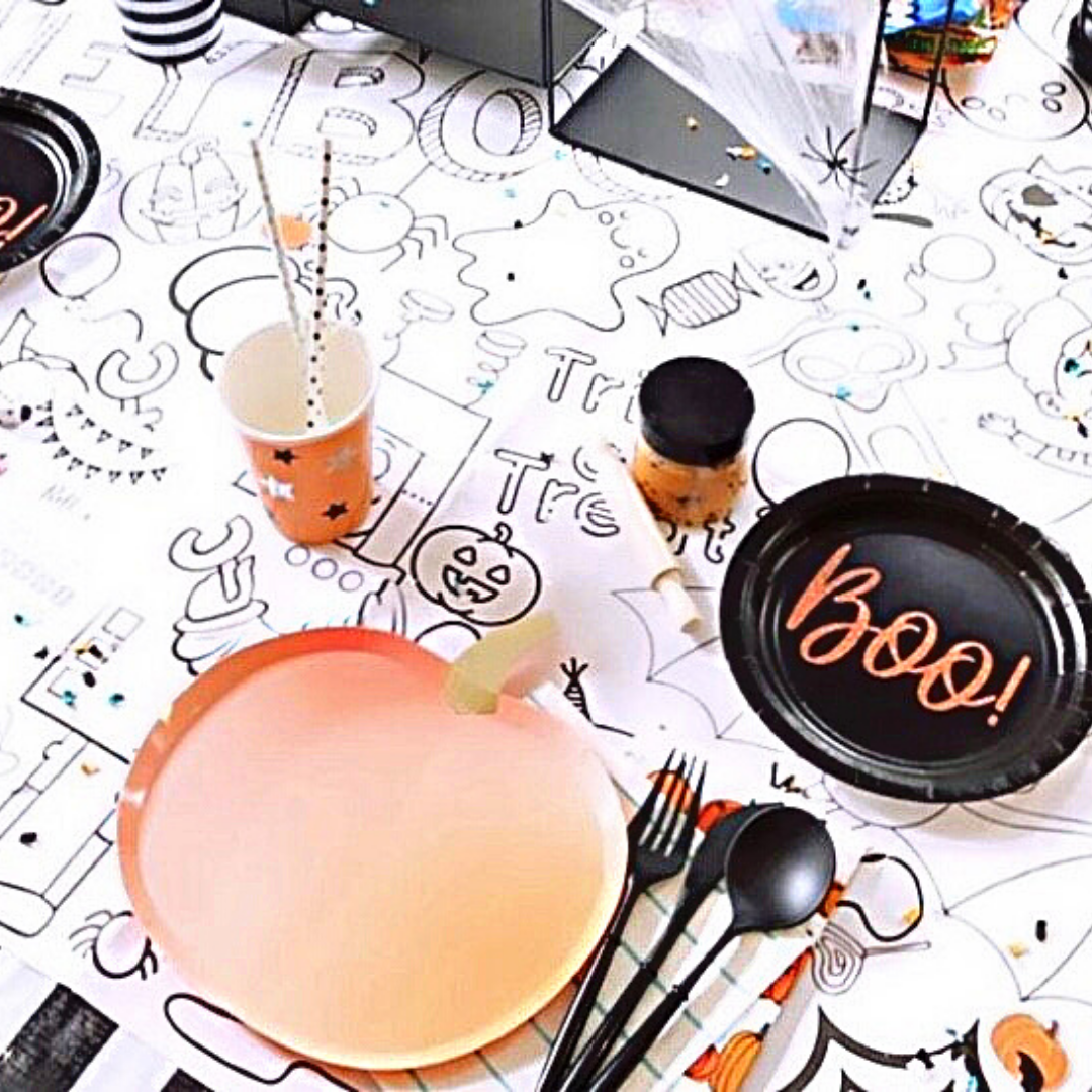 Creative Crayons Workshop Halloween Coloring Table Cover by Creative Crayons Workshop