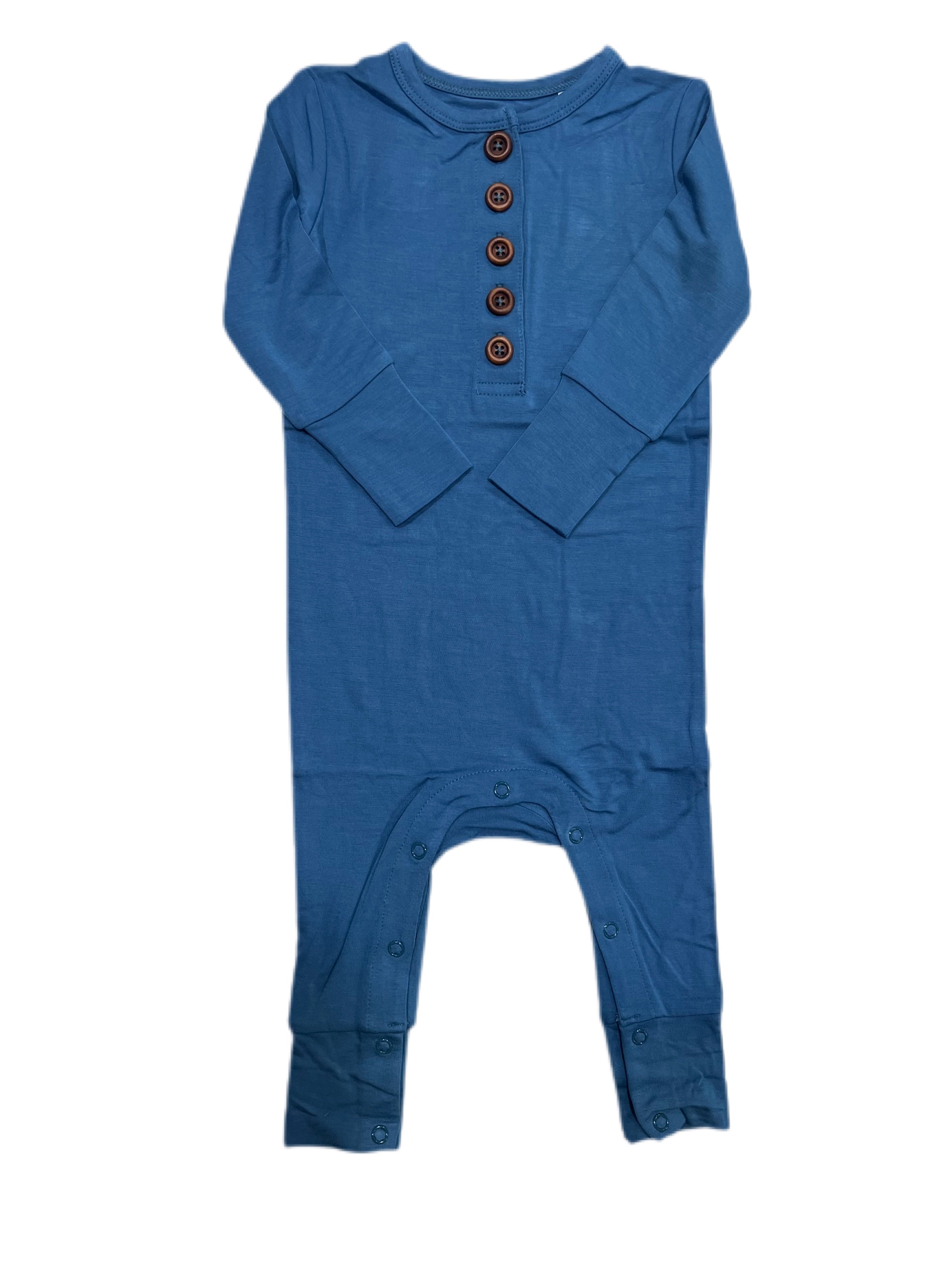 Marlin Long Sleeve Henley Romper