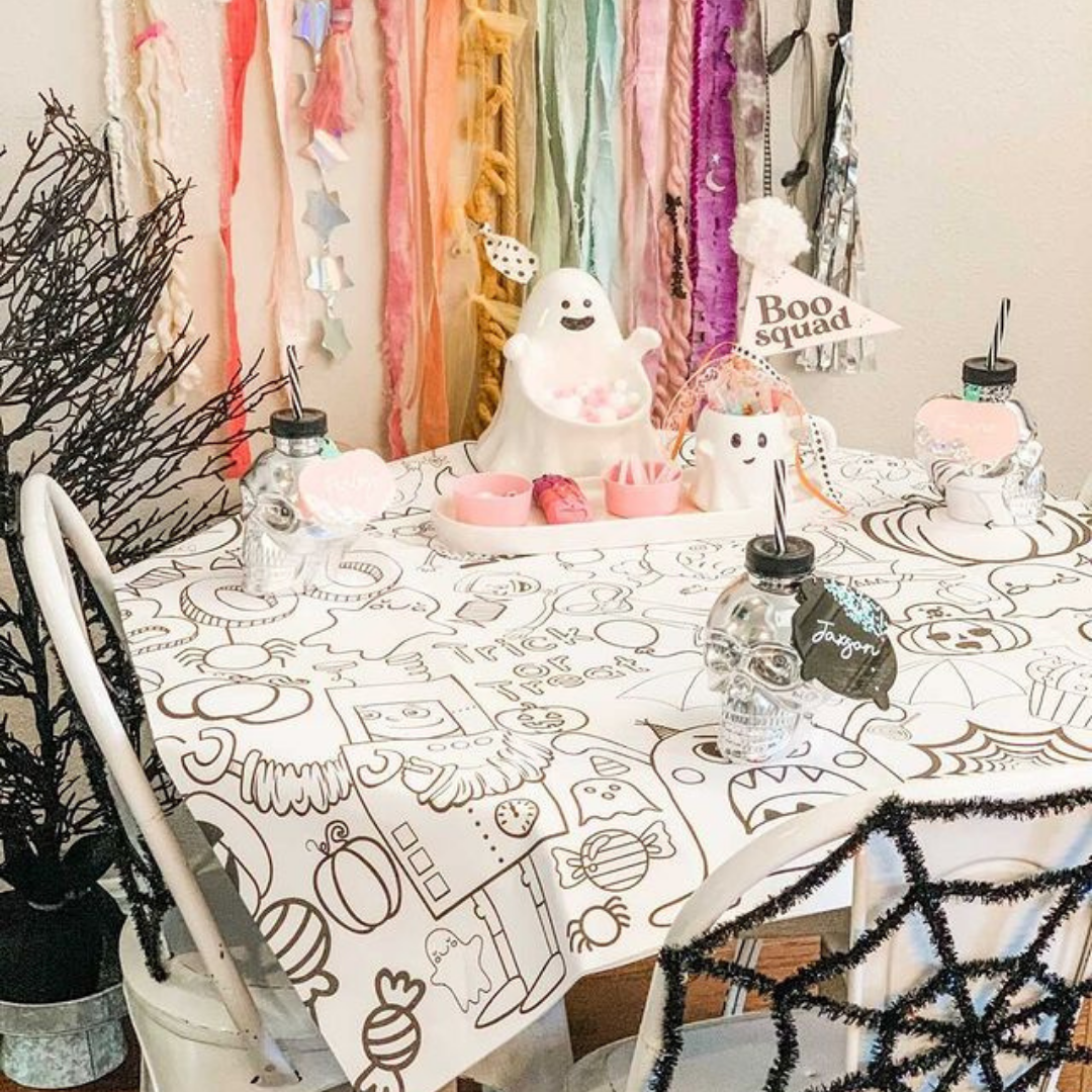 Creative Crayons Workshop Halloween Coloring Table Cover by Creative Crayons Workshop