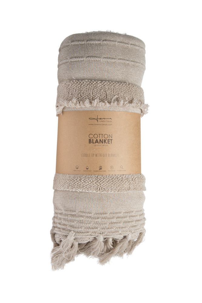 Knitted Blanket Air Dune White