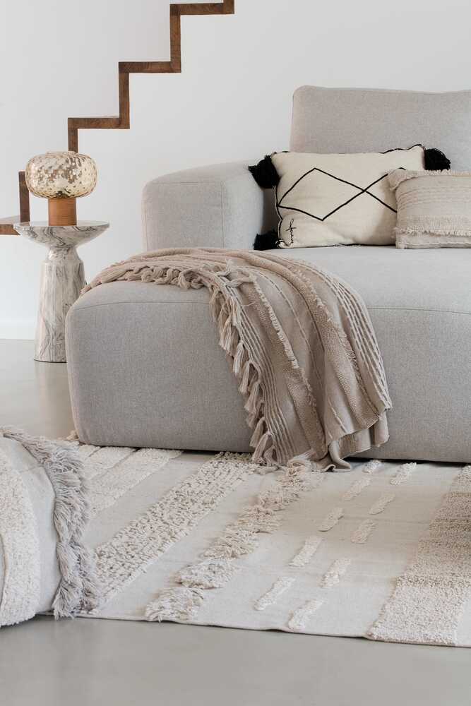 Knitted Blanket Air Dune White