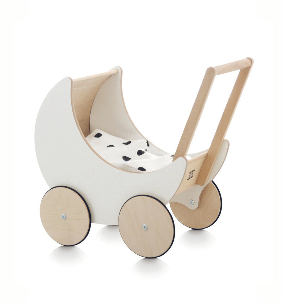 Wooden Doll Pram | White