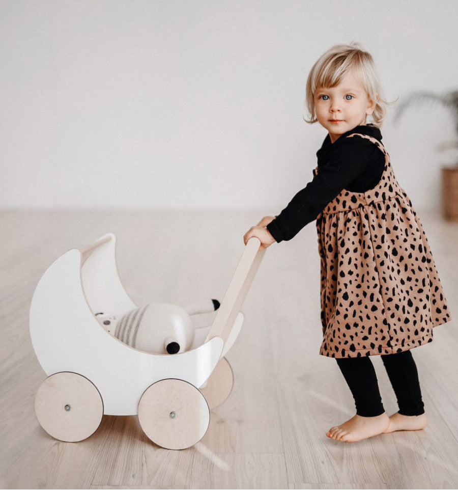 Wooden Doll Pram | White