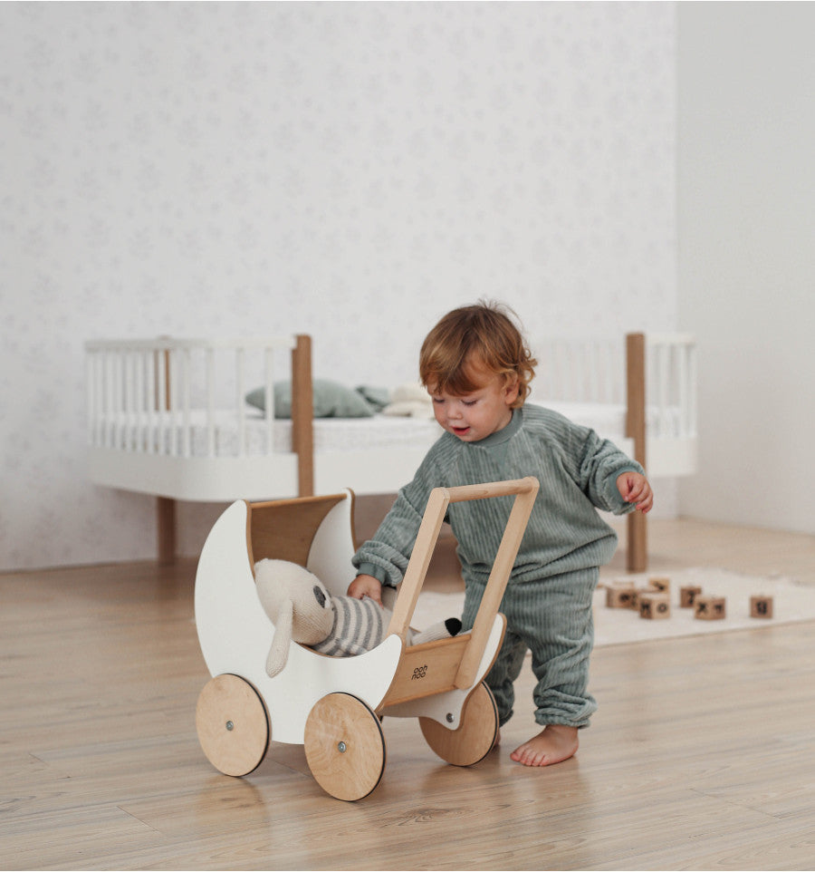 Wooden Doll Pram | White