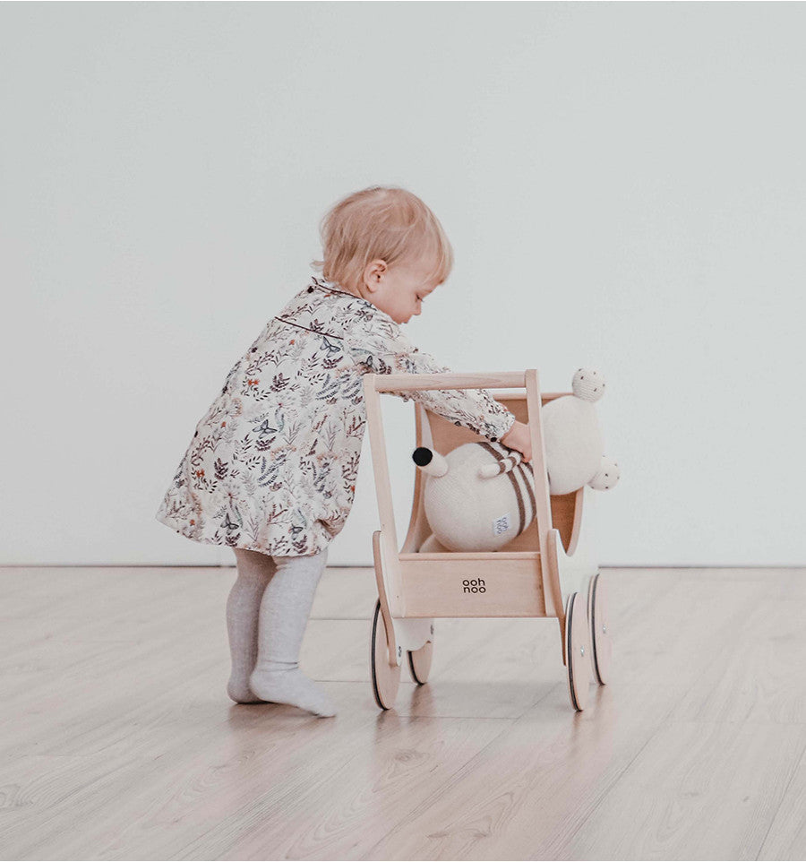Wooden Doll Pram | White