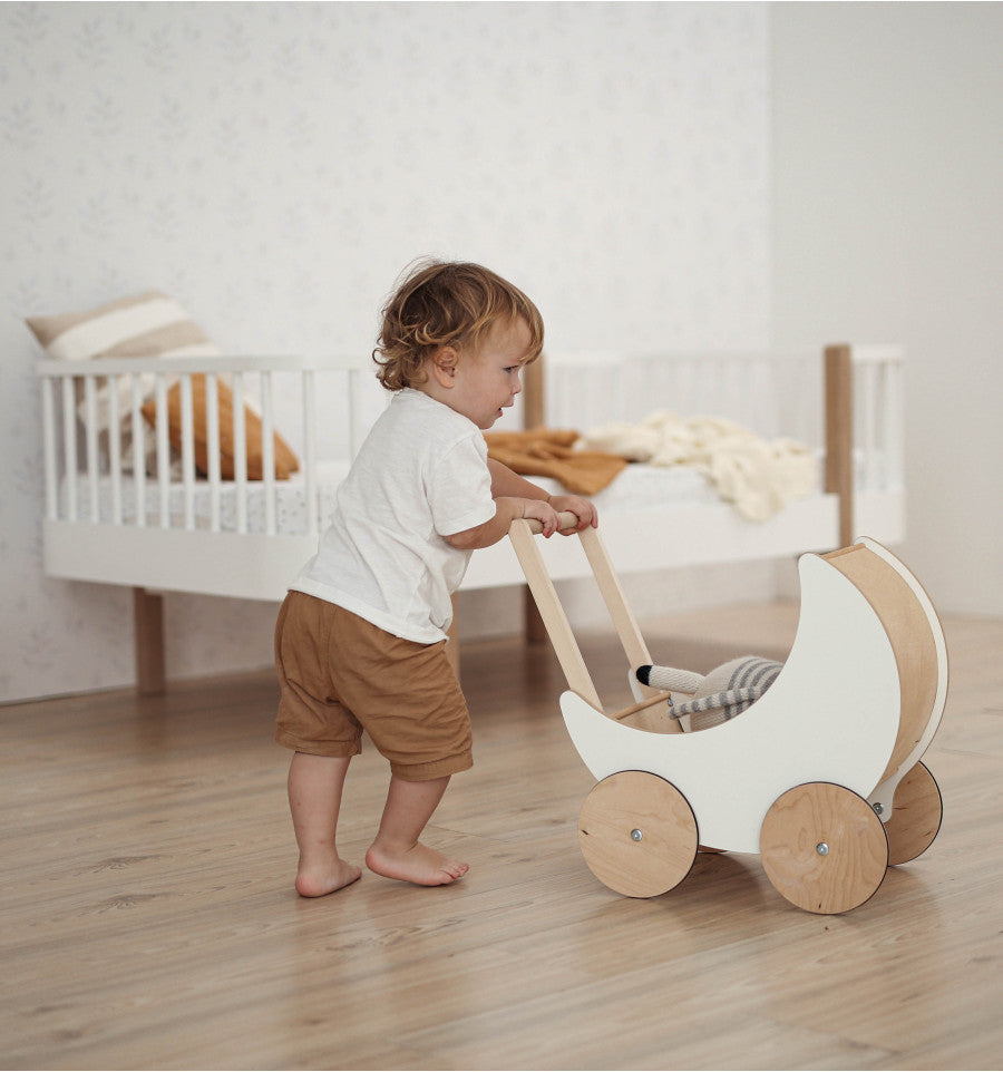 Wooden Doll Pram | White