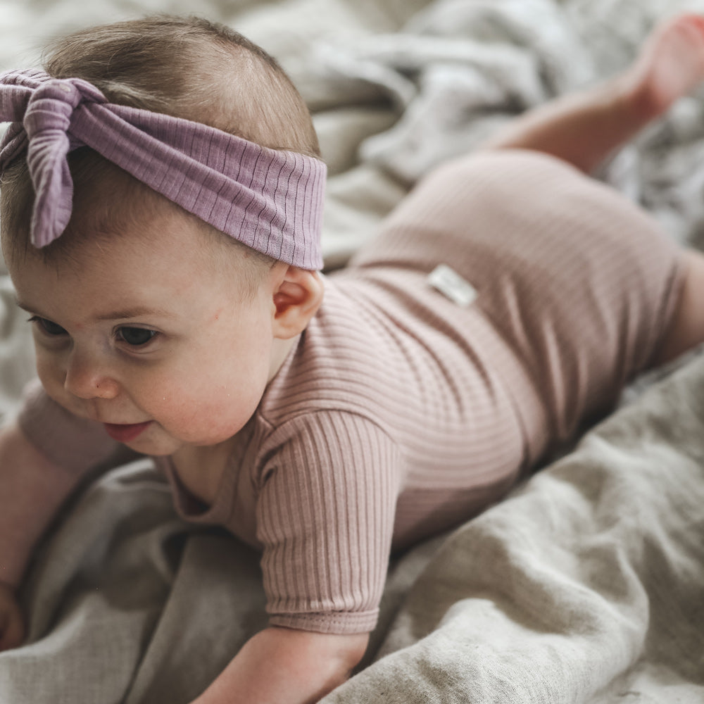 The Short Sleeve Onesie - Mauve
