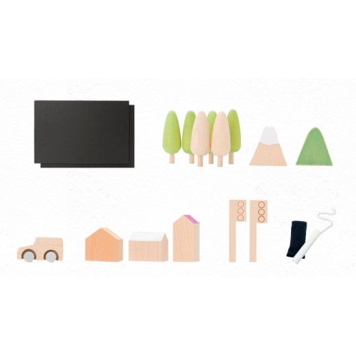 kiko+ & gg* machi - Tiny Wooden Town Building Blocks