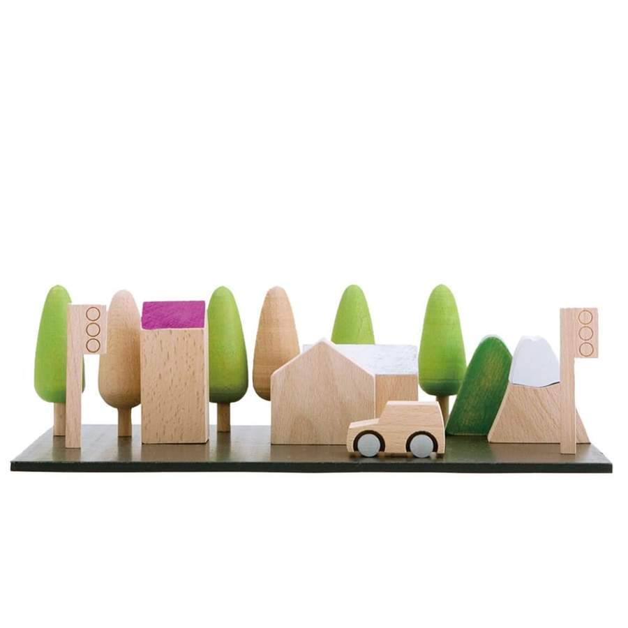 kiko+ & gg* machi - Tiny Wooden Town Building Blocks
