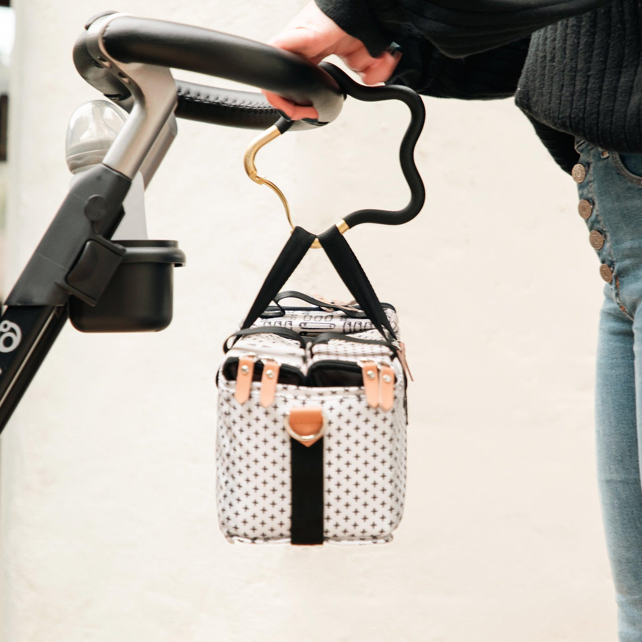 Petunia Pickle Bottom Oh My Stars Universal Stroller Hook in Black/Gold