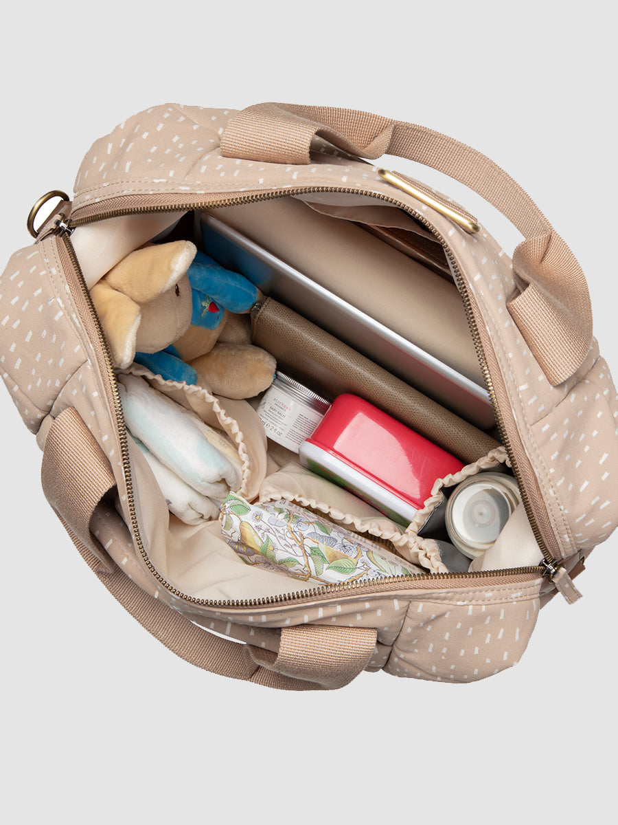 Storksak Organic Tote Seashell Rain Dots Totes