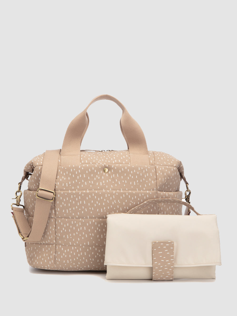 Storksak Organic Tote Seashell Rain Dots Totes