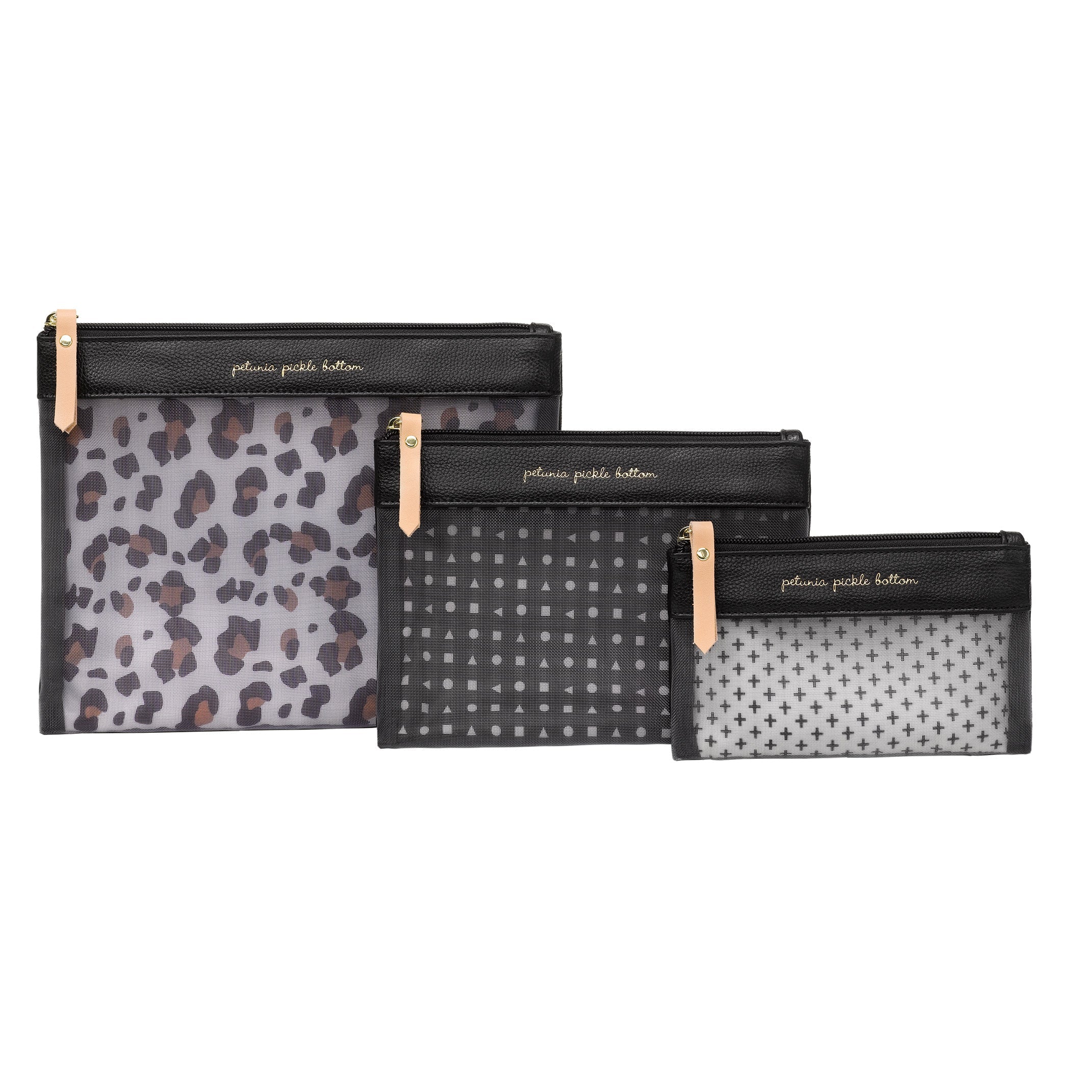 Petunia Pickle Bottom Organizer Trio in Moon Leopard Diaper Organizer