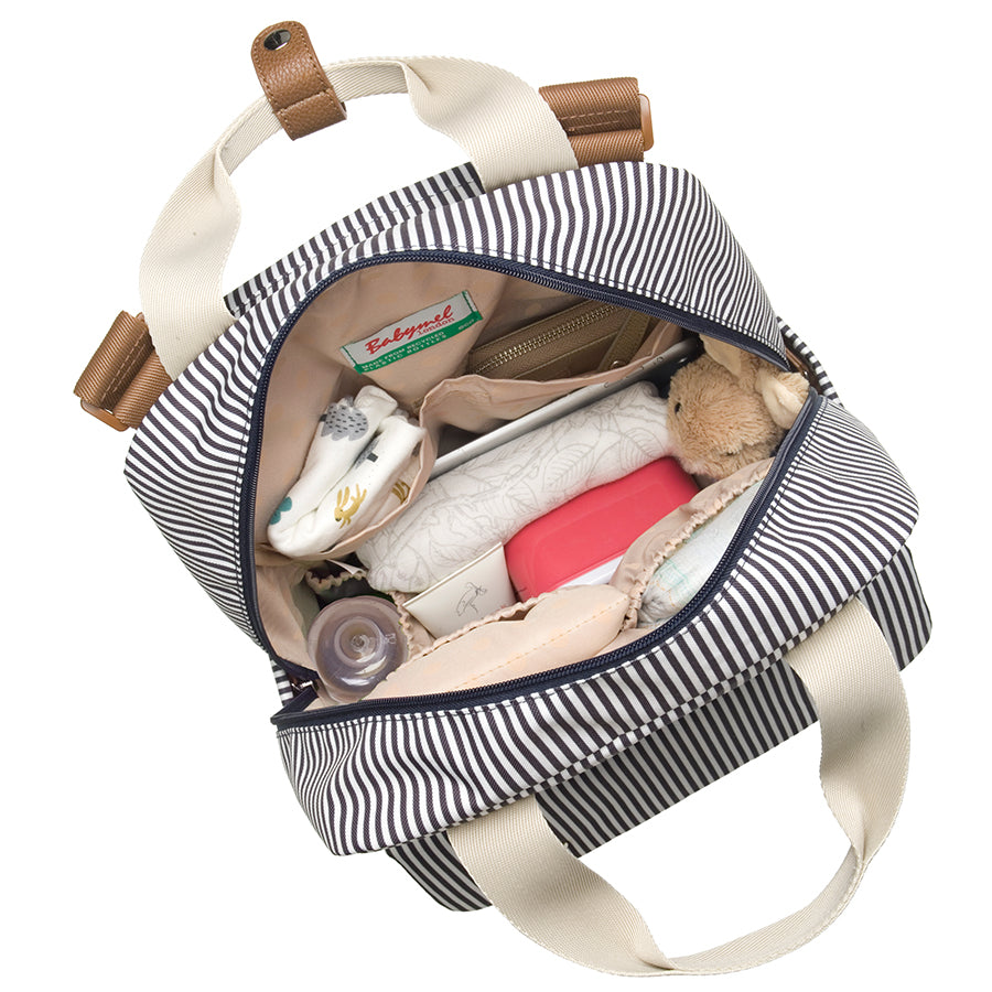 Georgi Eco Convertible Backpack Navy Stripe