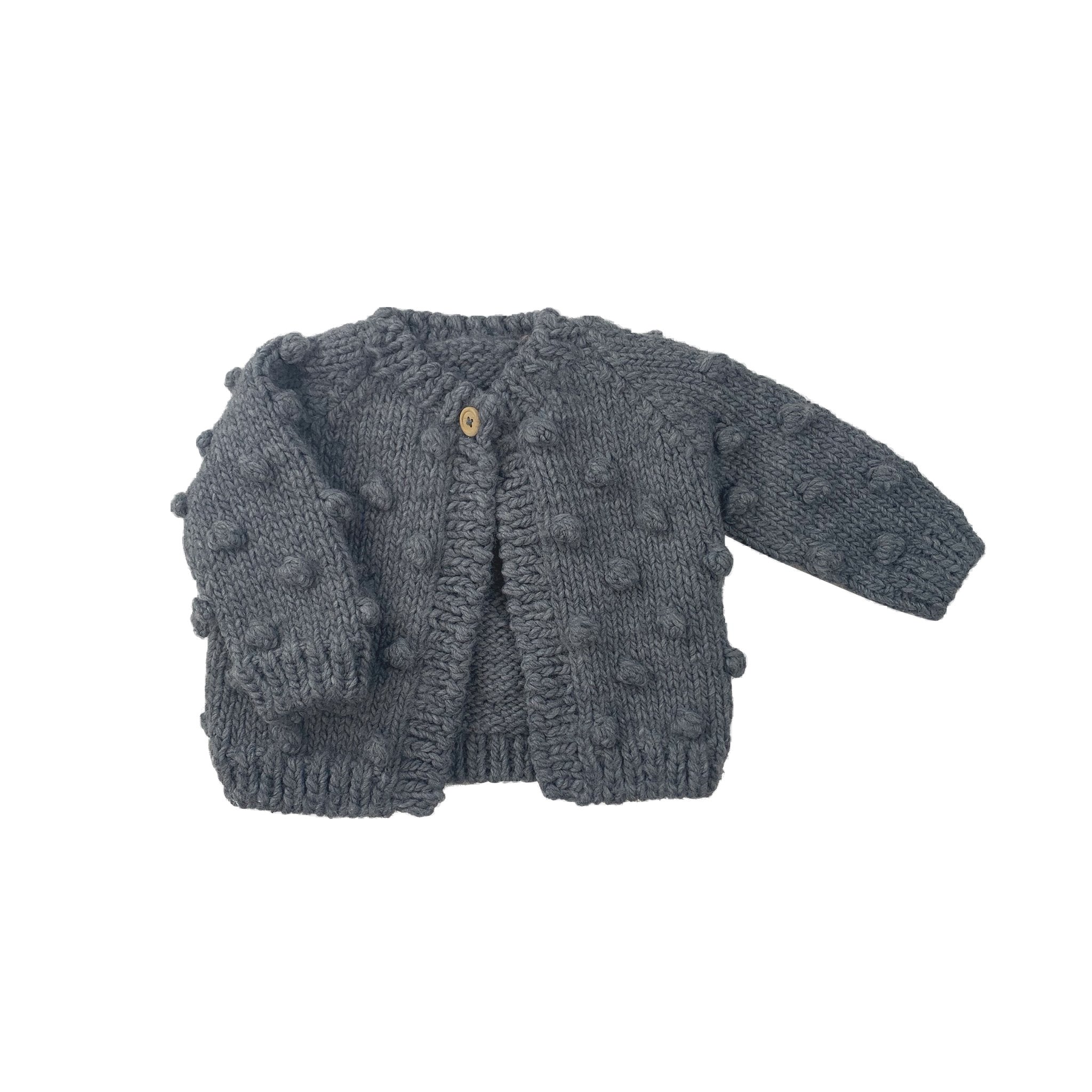 The Blueberry Hill Popcorn Sweater, Zinc