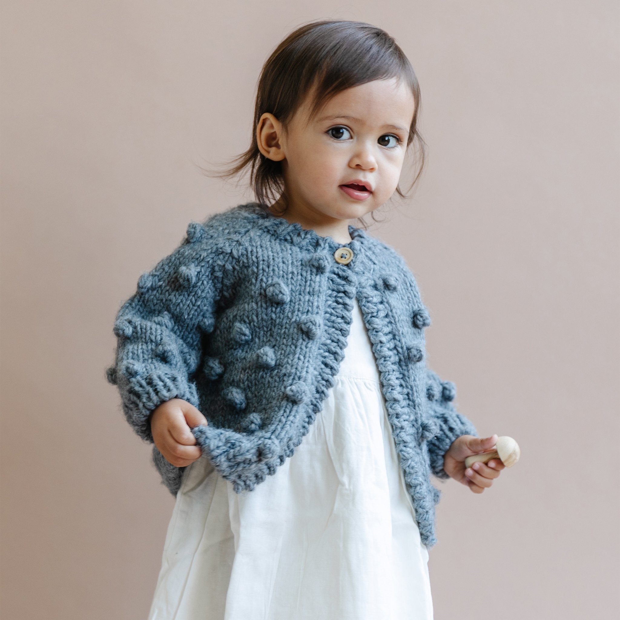 The Blueberry Hill Popcorn Sweater, Zinc